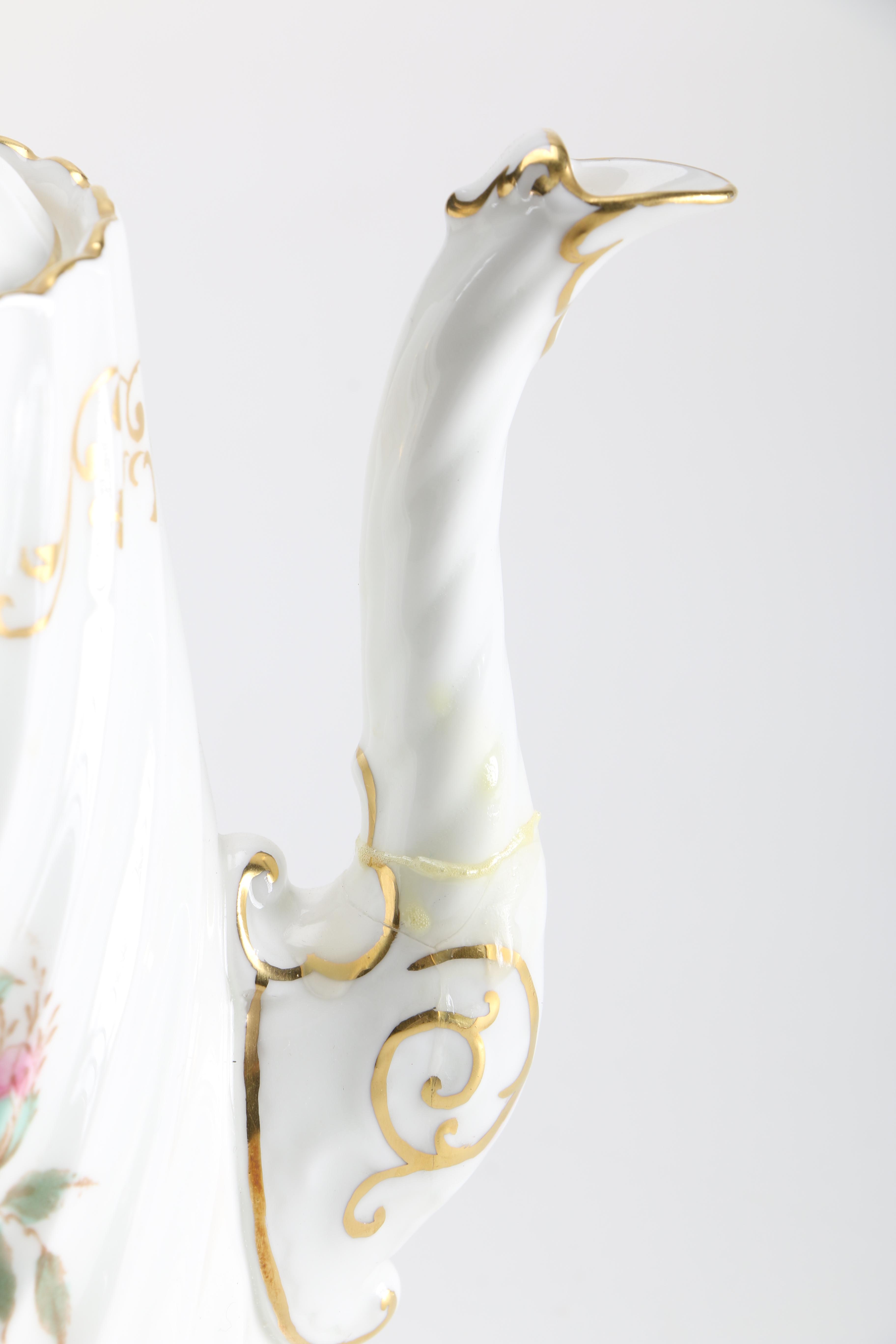 Aynsley Swirling Pink Rose Bone China Tea Set