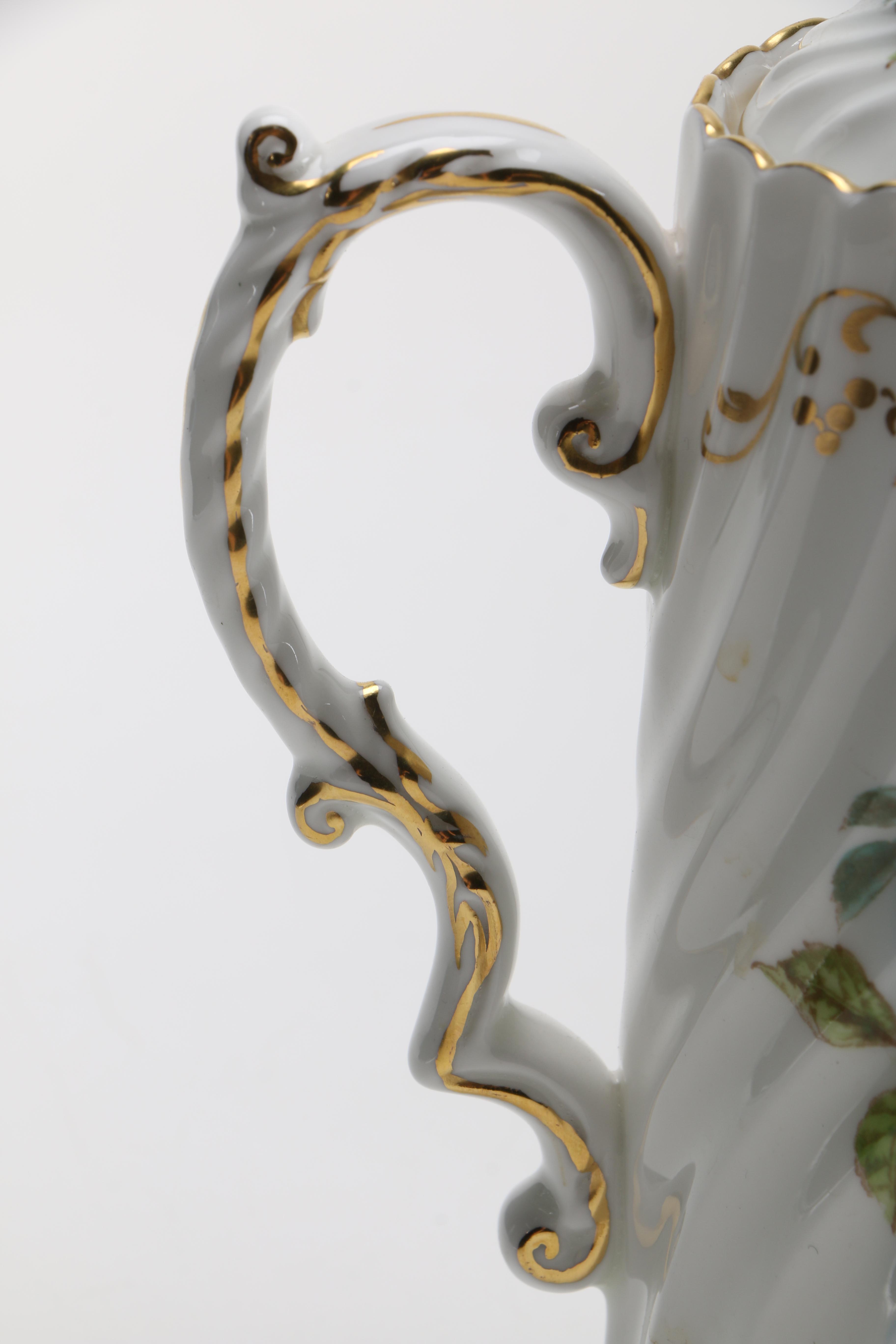 Aynsley Swirling Pink Rose Bone China Tea Set