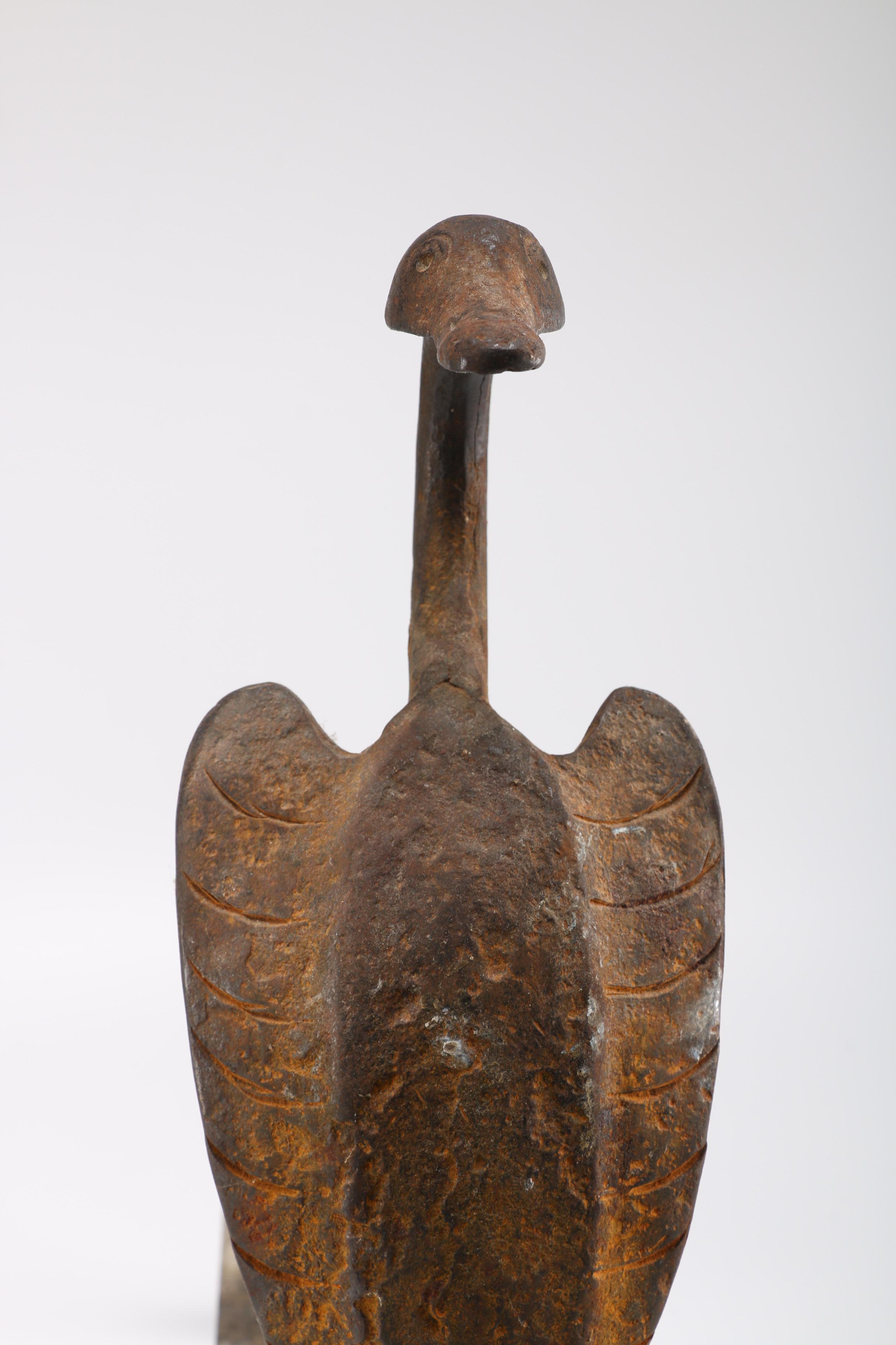 Cast Iron Bird Andirons