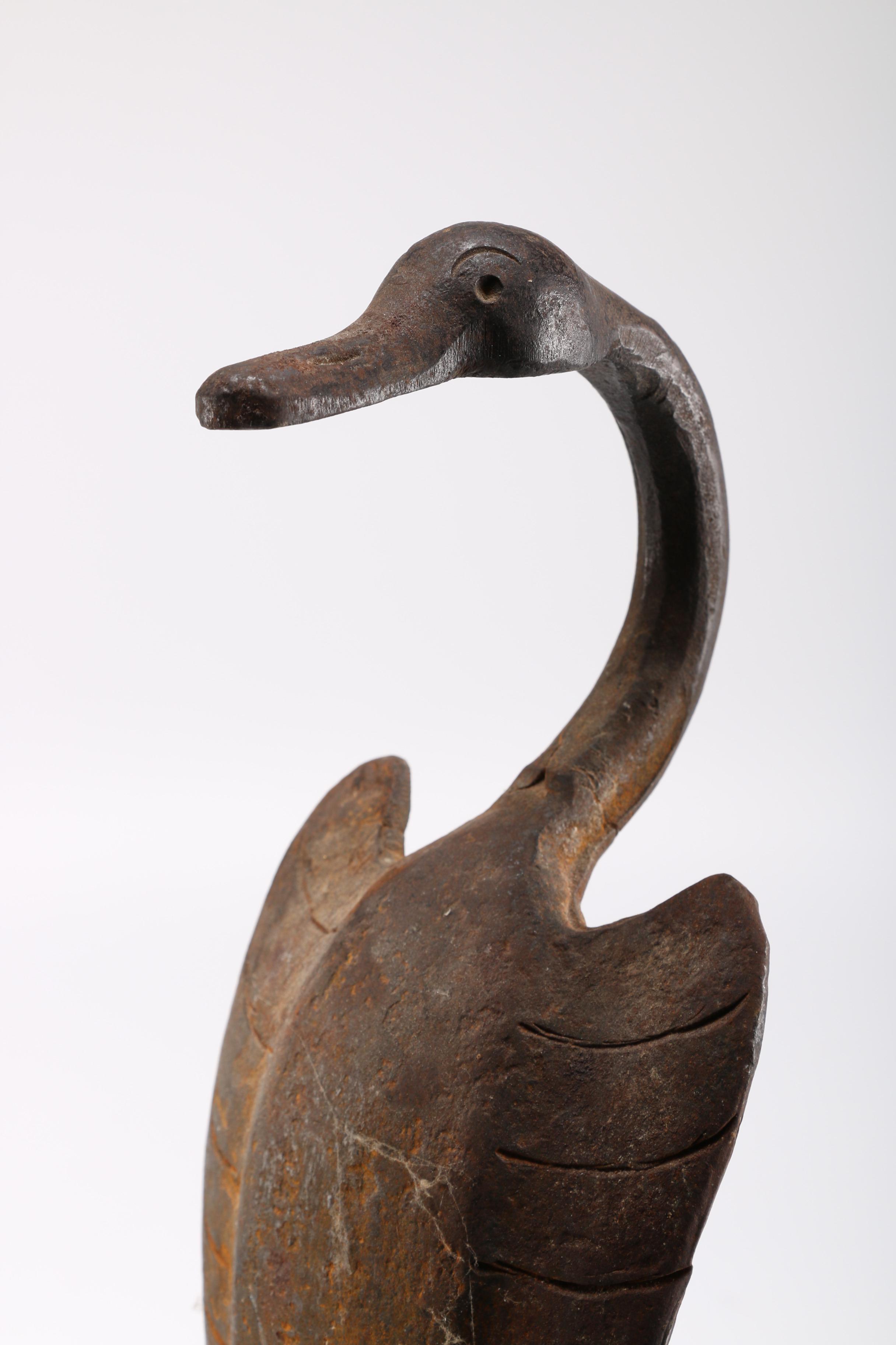 Cast Iron Bird Andirons