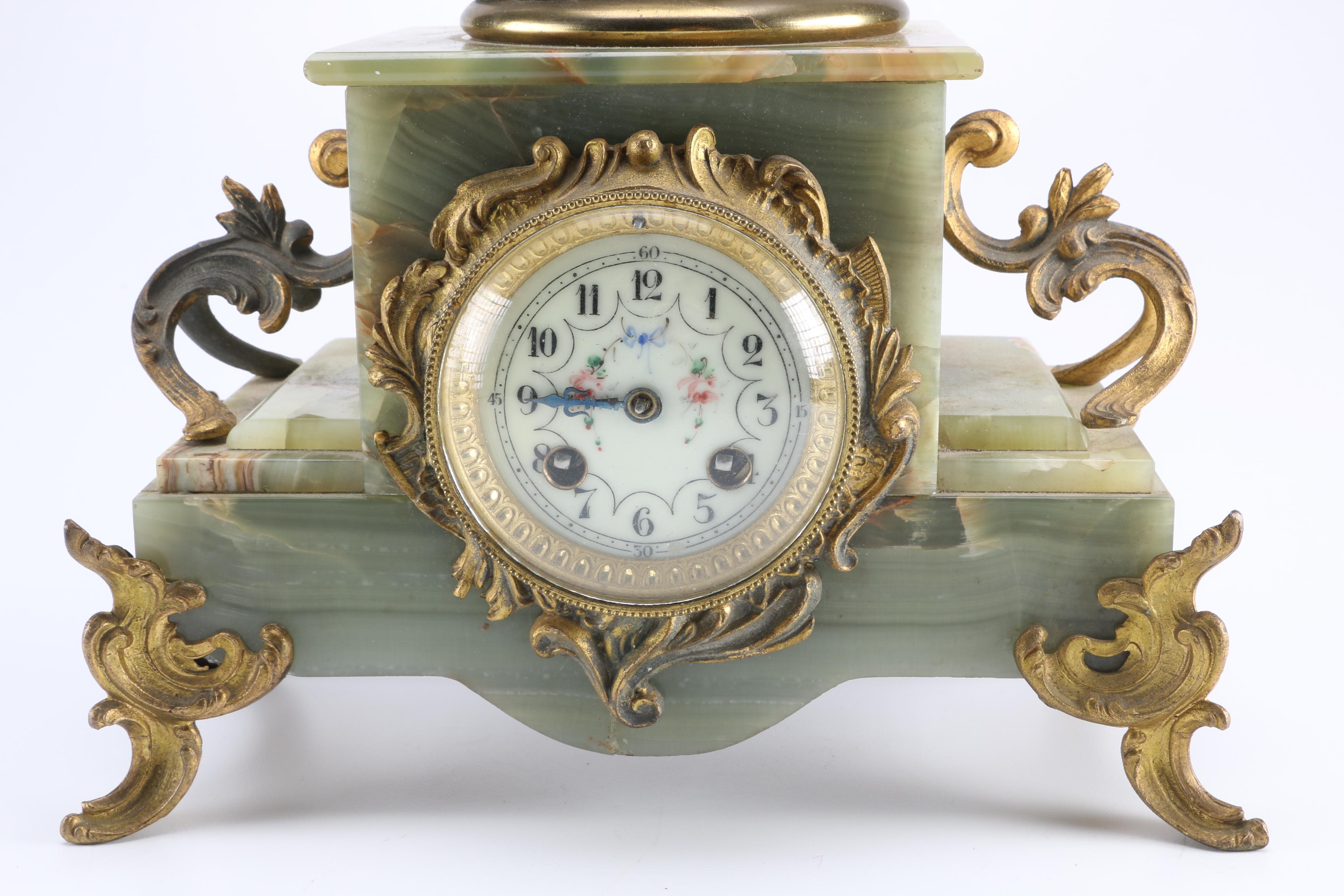 Bronze and Onyx Clock