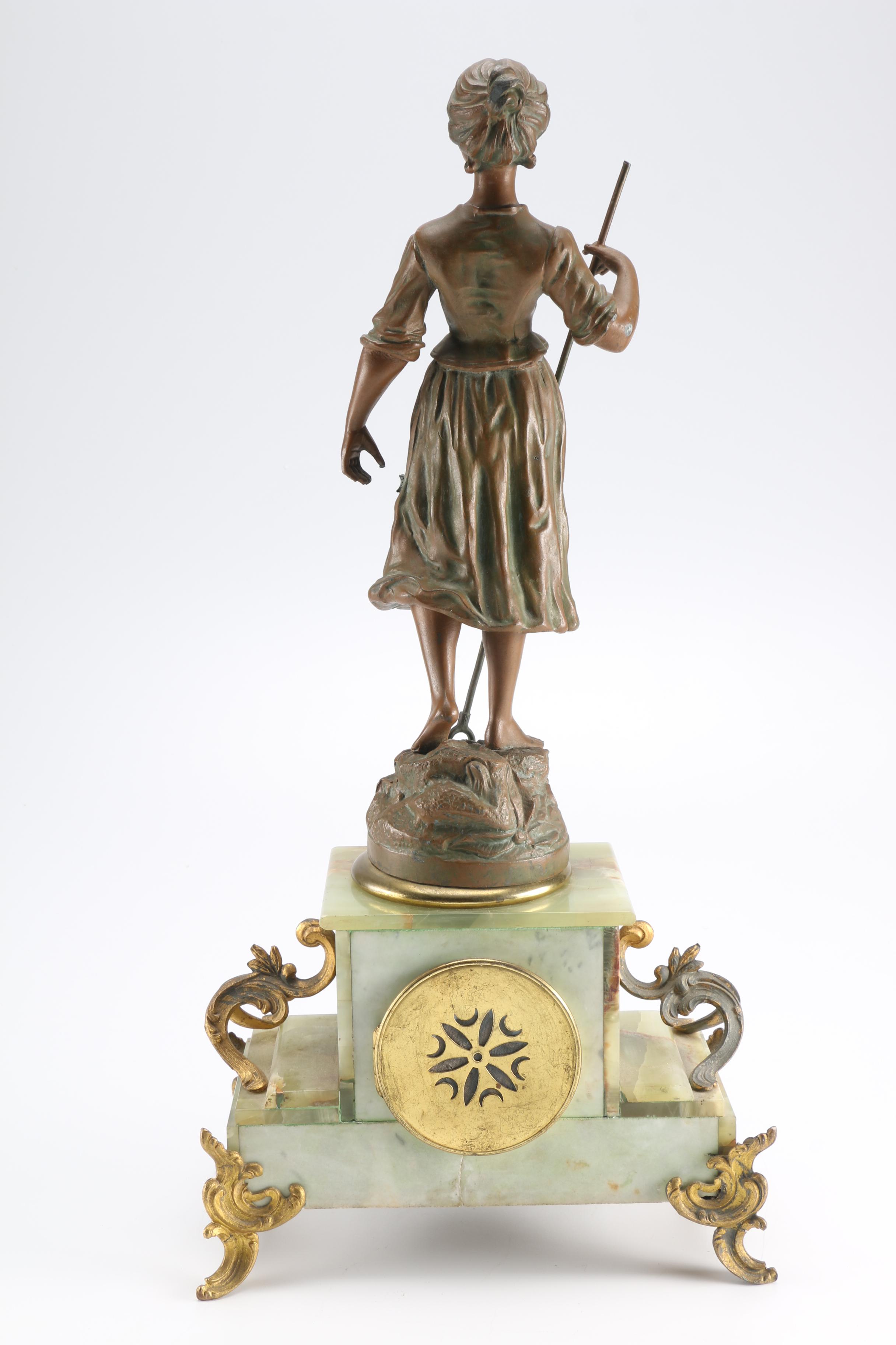 Bronze and Onyx Clock