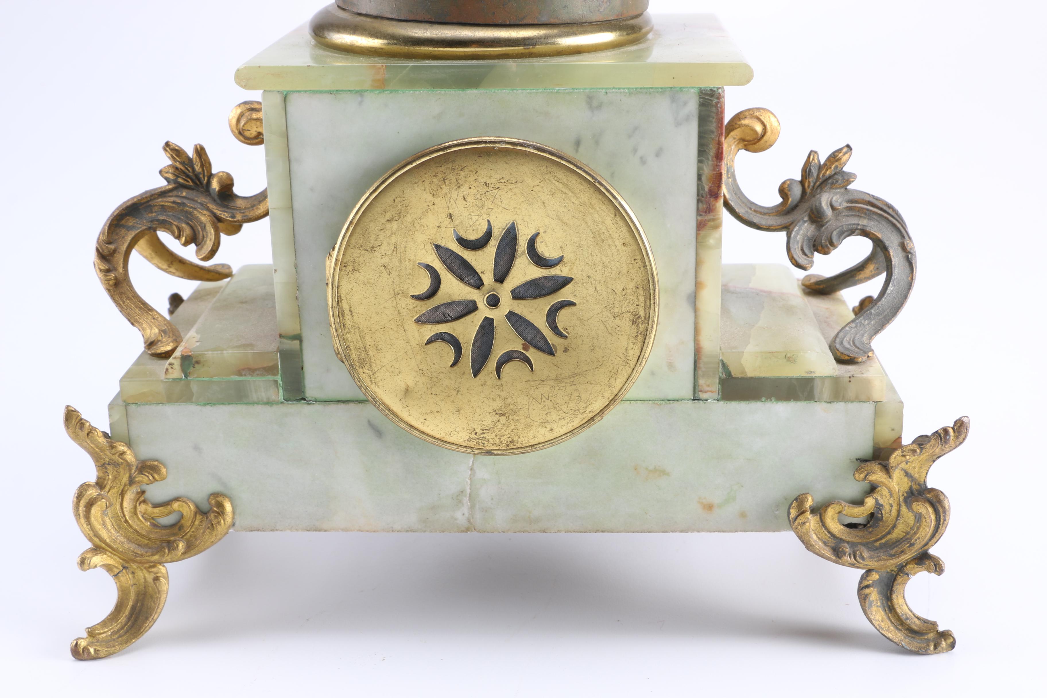 Bronze and Onyx Clock