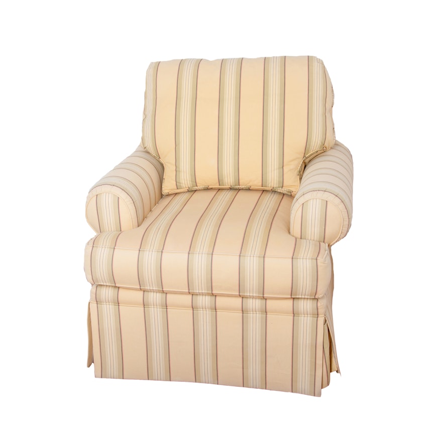 Yellow Striped Club Chair