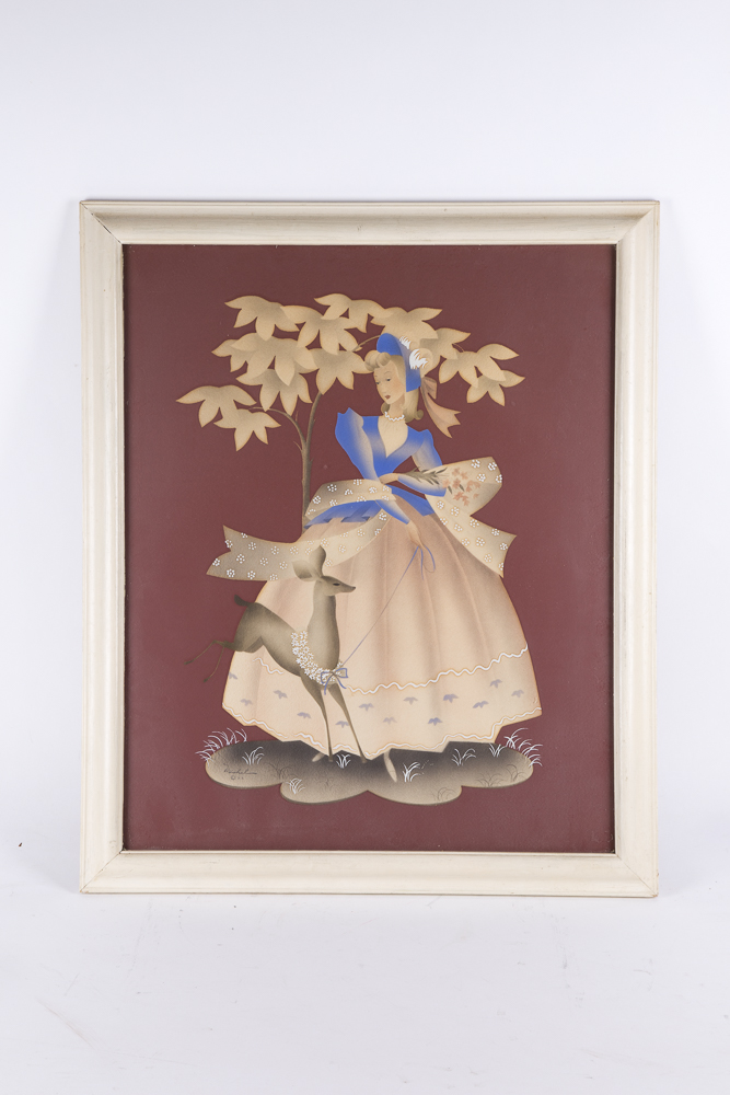 Print of Woman with Deer