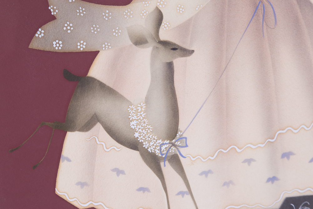 Print of Woman with Deer