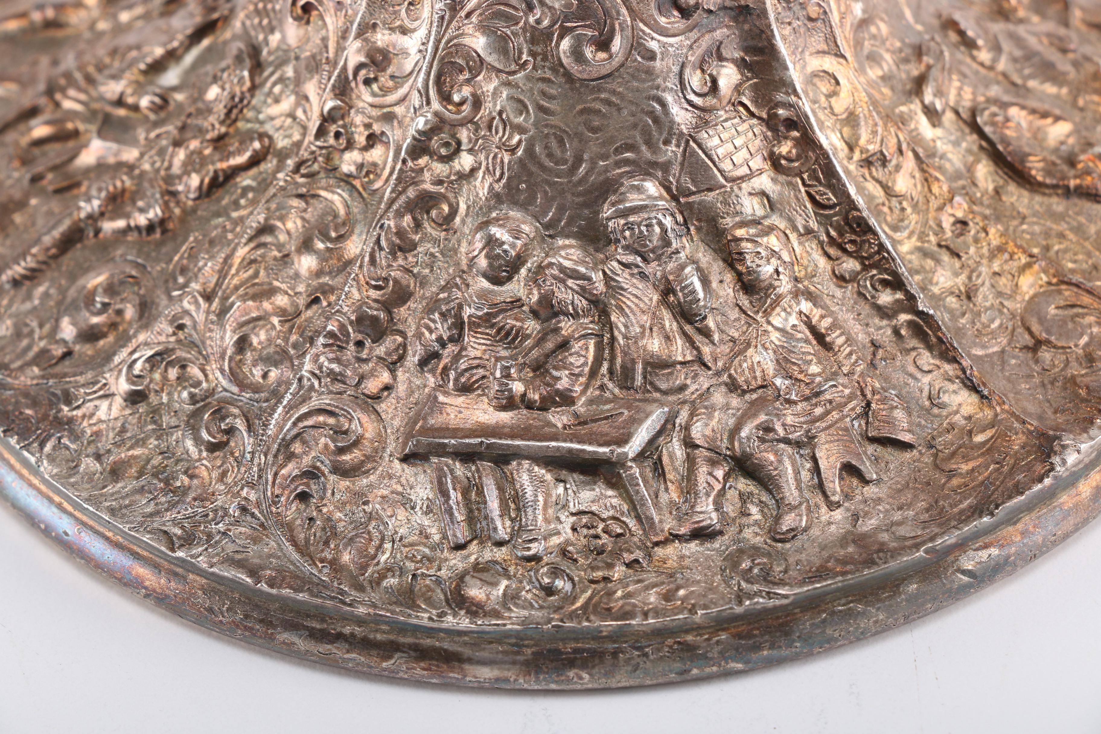 Antique Repoussé Silver Plate Vase