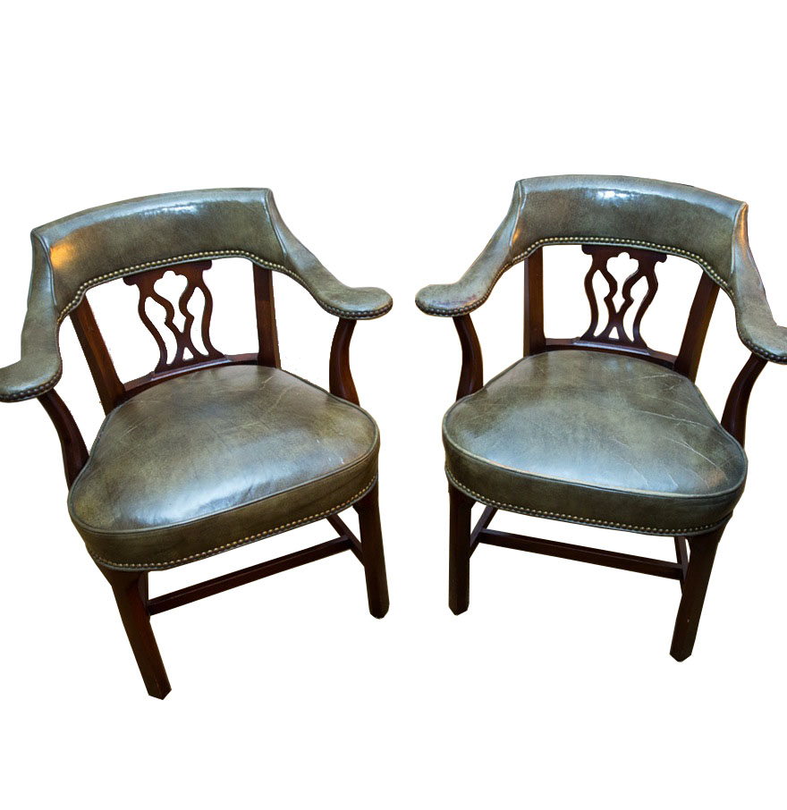 Vintage Library Armchairs by Hickory Chair Company
