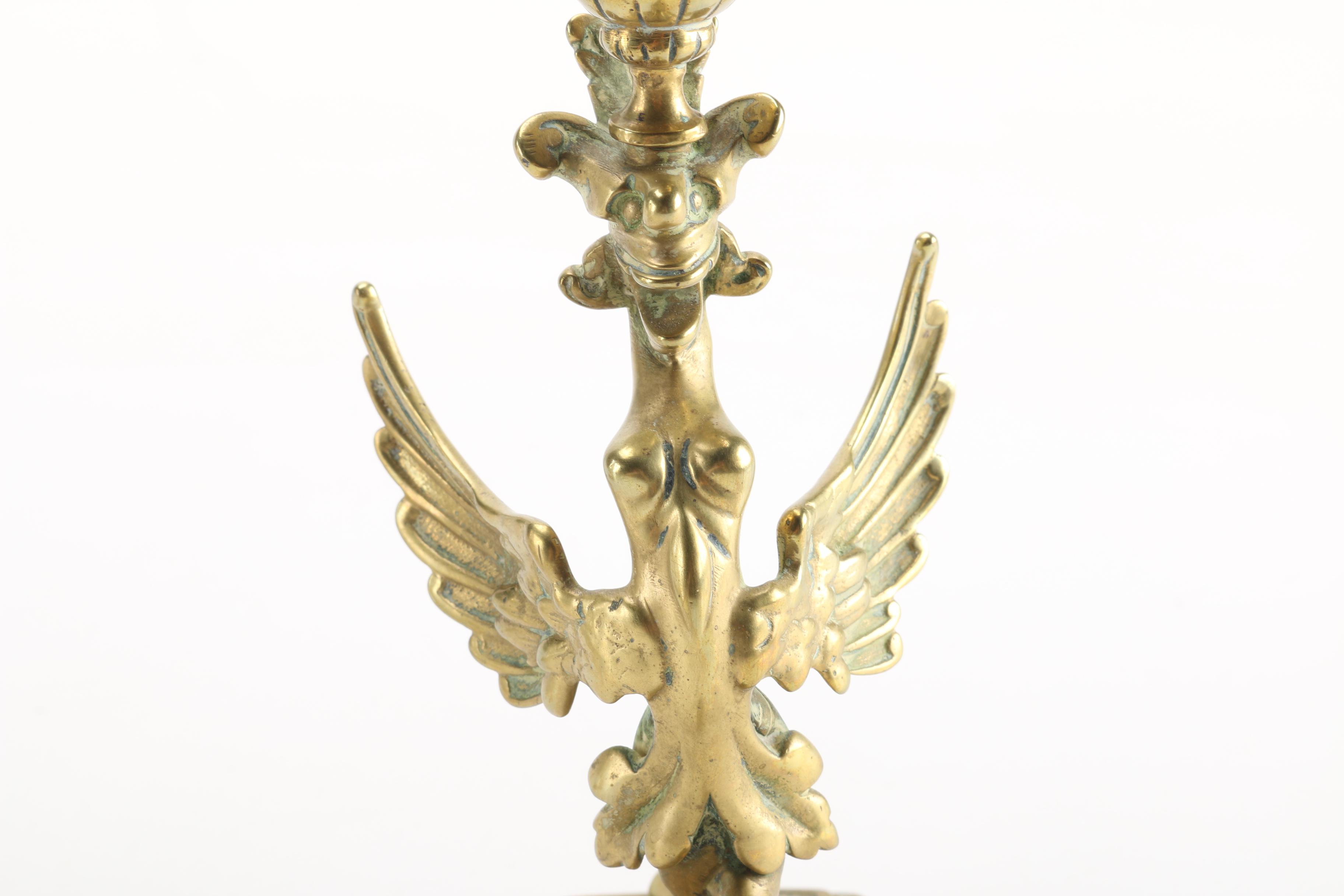 Chinese Vase, Bowl and Brass Candlesticks