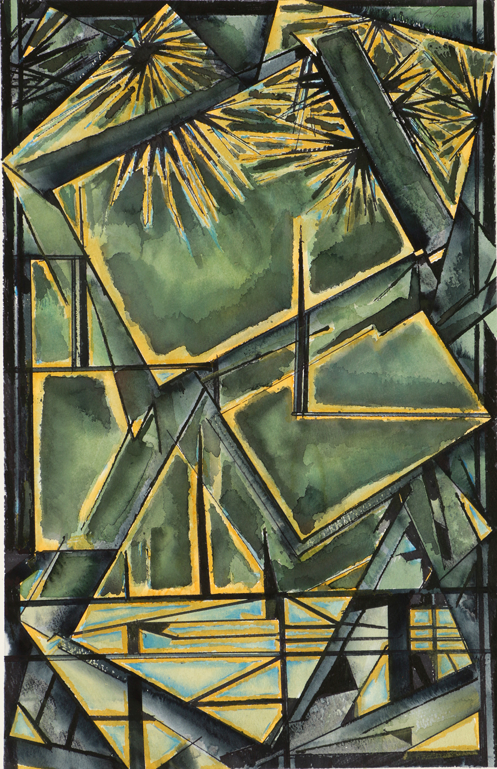 Ricardo Morin Ink and Watercolor Painting on Paper