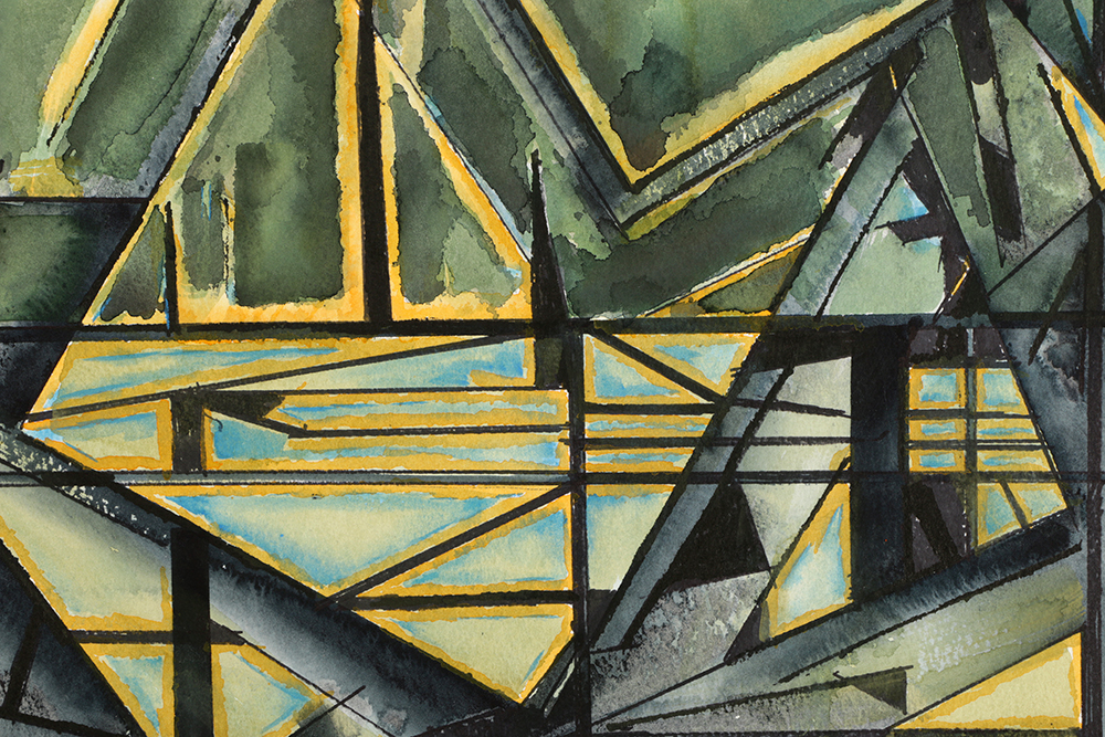 Ricardo Morin Ink and Watercolor Painting on Paper