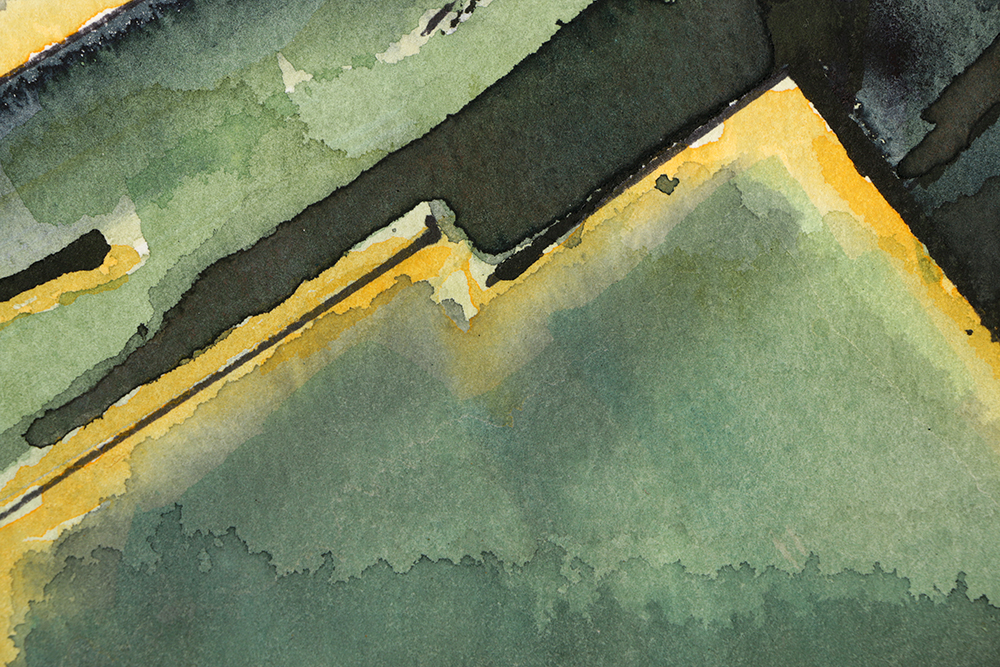 Ricardo Morin Ink and Watercolor Painting on Paper