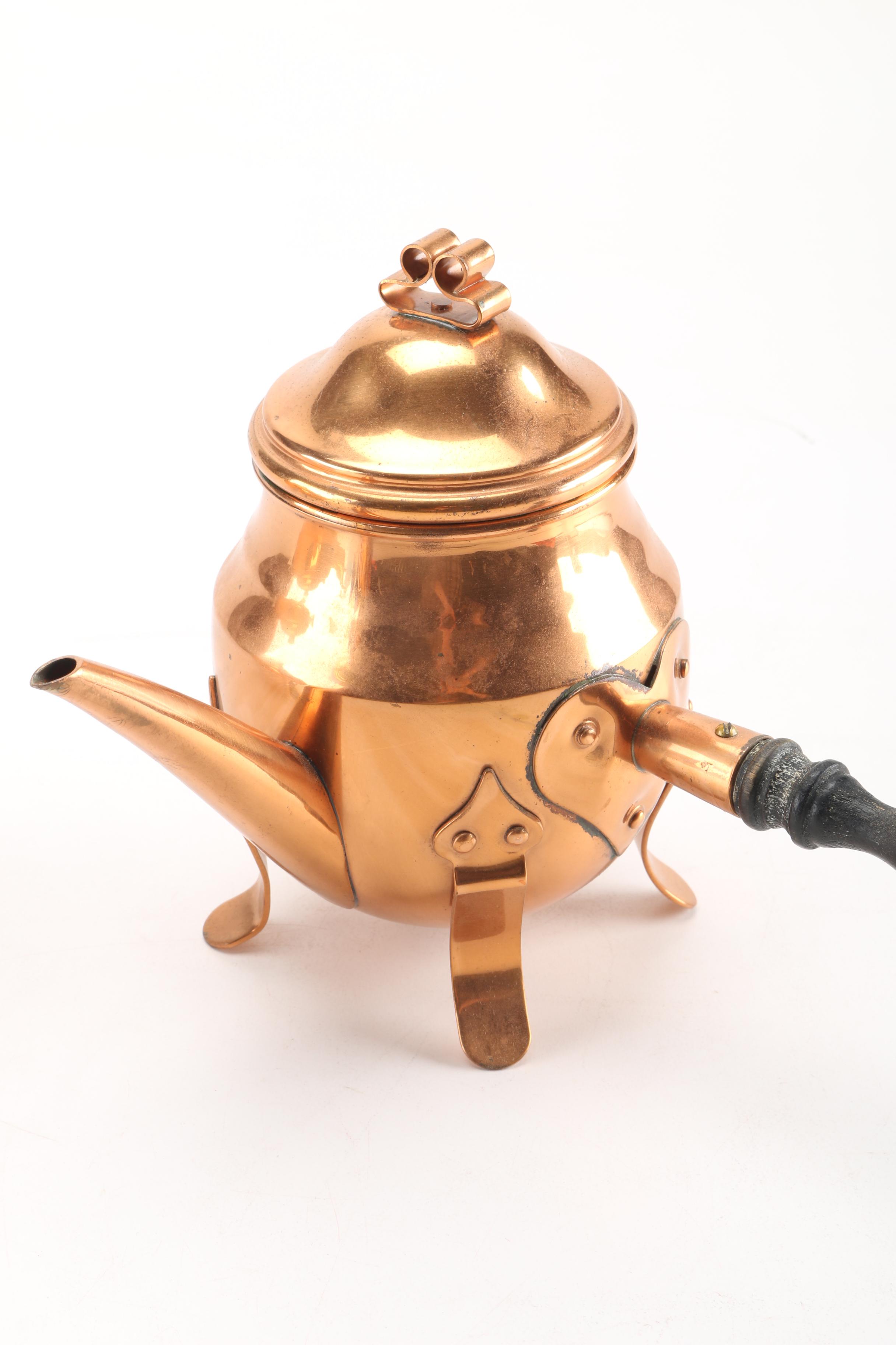 Pair of Brass Teapots