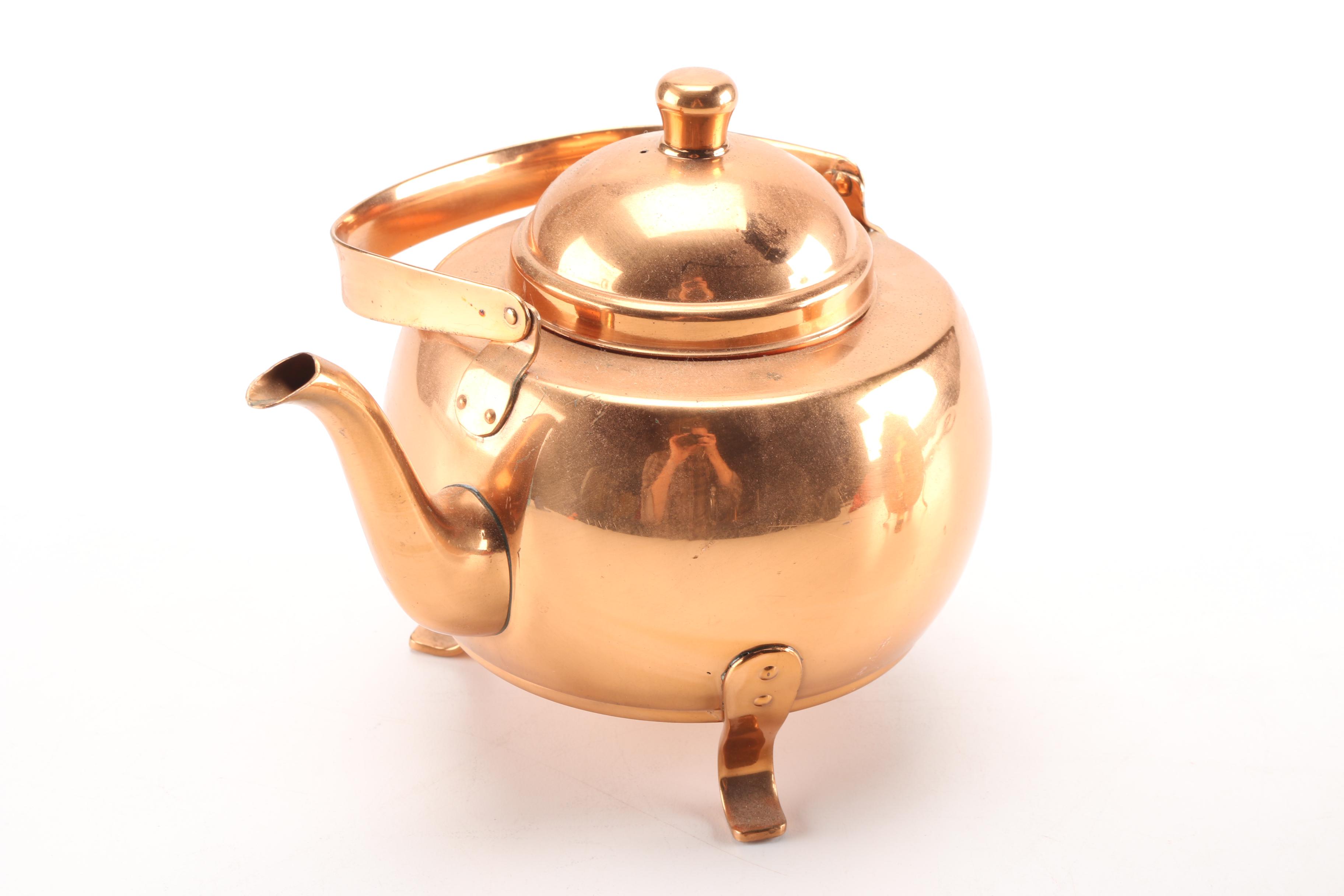 Pair of Brass Teapots