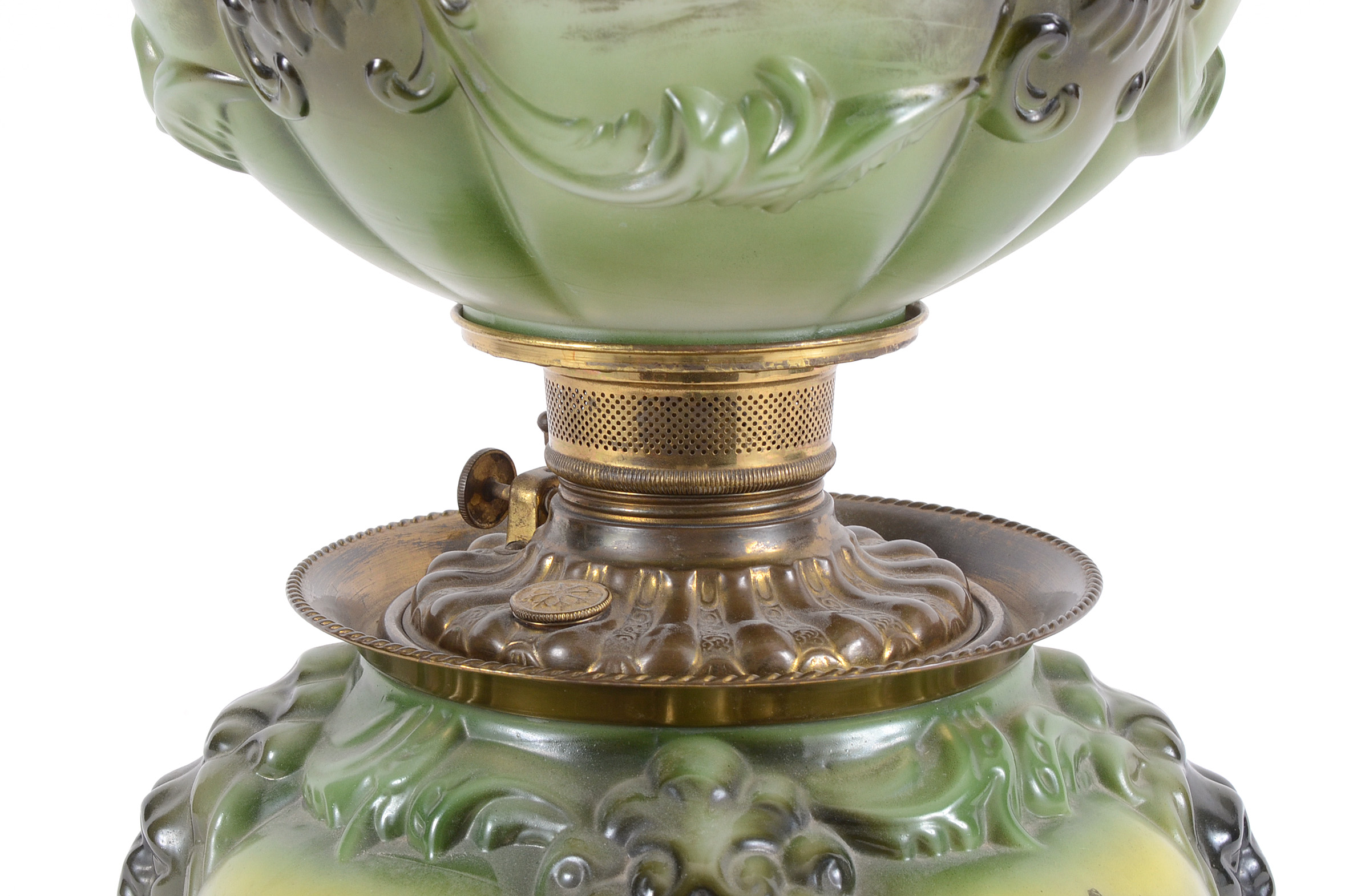 Lion Head Oil Parlor Lamp by Consolidated