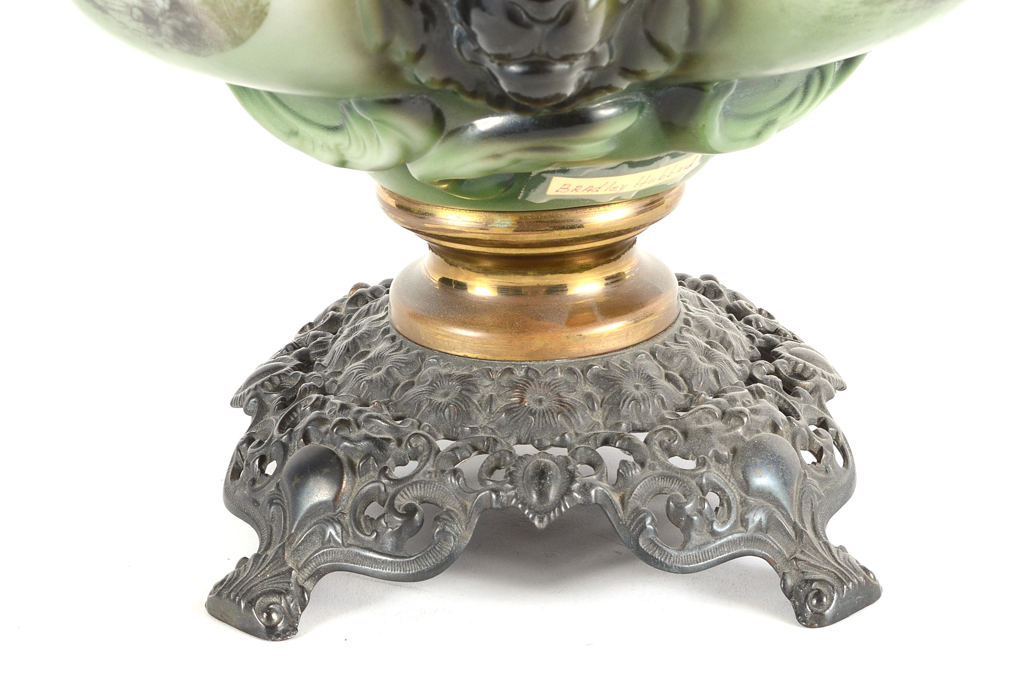 Lion Head Oil Parlor Lamp by Consolidated