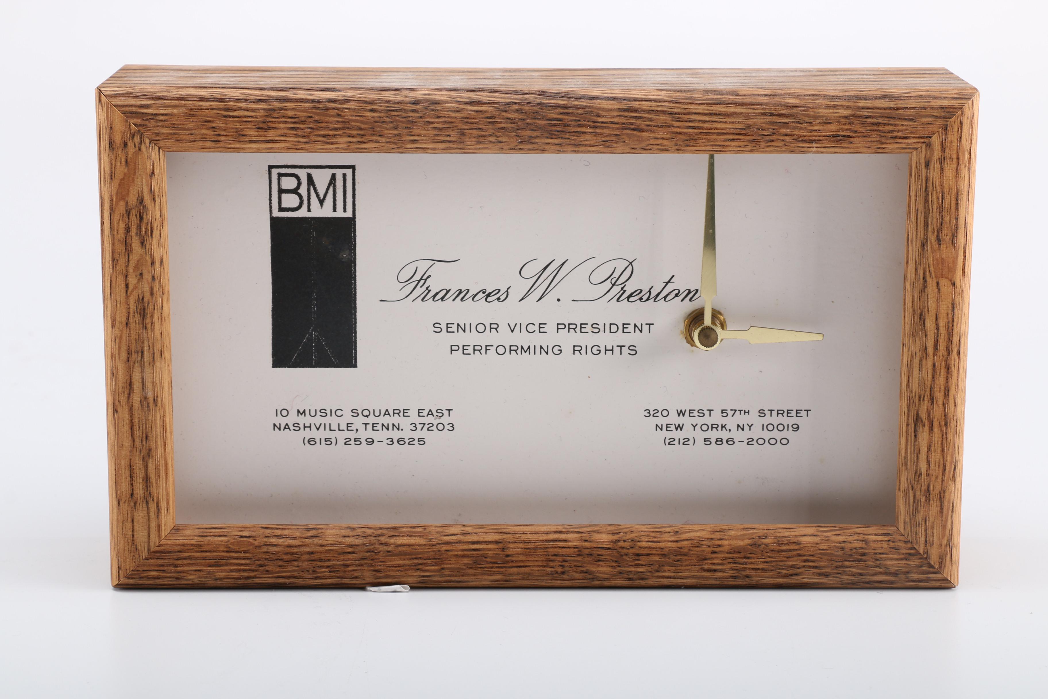 BMI Business Card Clock
