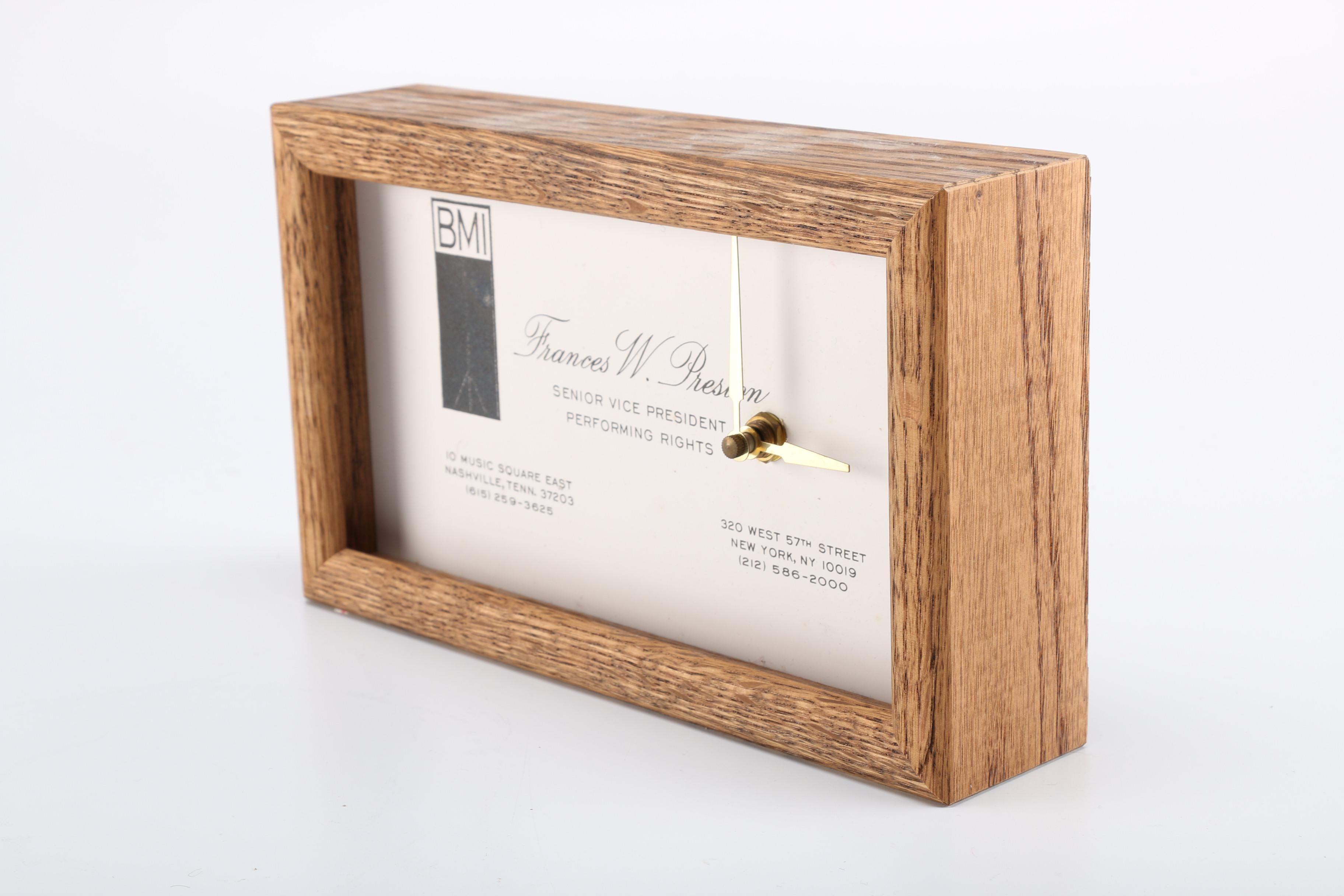 BMI Business Card Clock