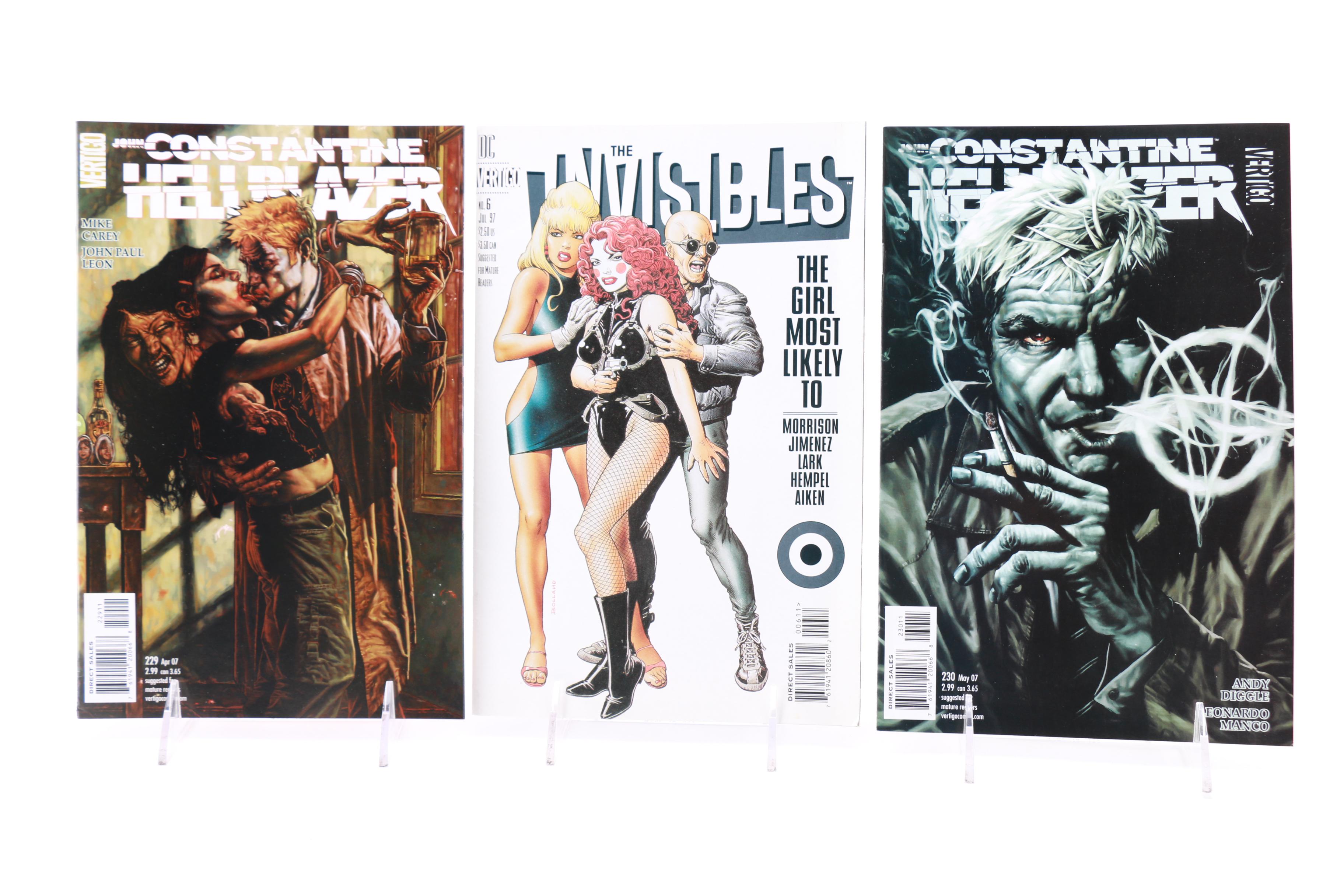 Assorted Modern Age Vertigo Comic Books Including Hellblazer