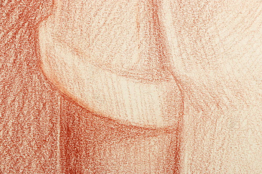 Ricardo Morin Sanguine Portrait on Paper "Teenager2"