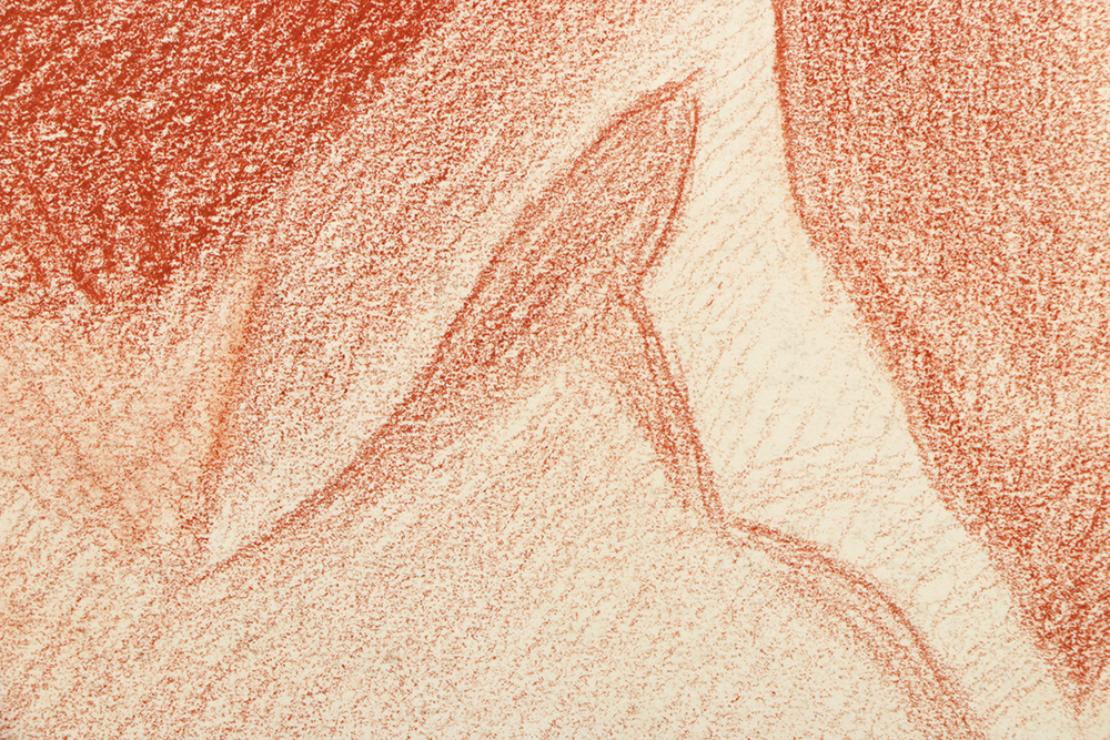 Ricardo Morin Sanguine Portrait on Paper "Teenager2"