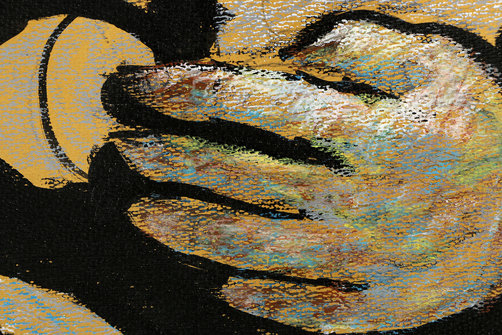 Ricardo Morin Ink and Pastel Drawing on Paper "Maternity"