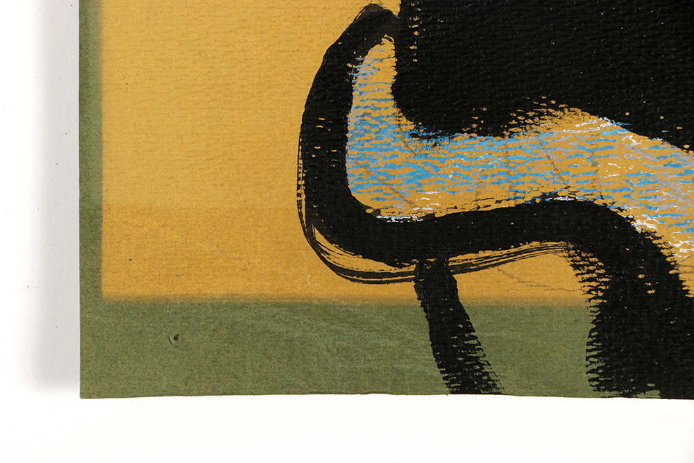 Ricardo Morin Ink and Pastel Drawing on Paper "Maternity"