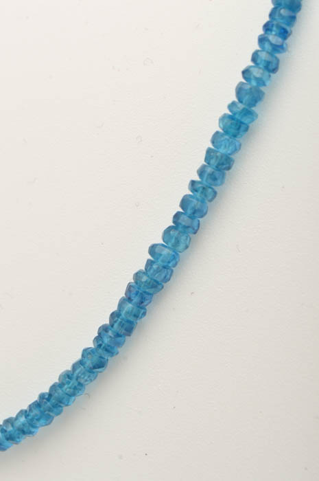Sterling Silver and Blue Apatite Beaded Necklace