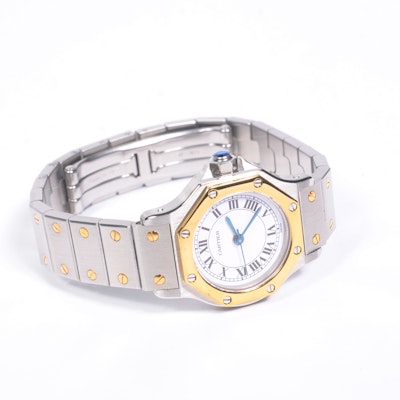 Women's 18K Gold Cartier Santos Watch Women's 18K Gold Cartier Santos Watch