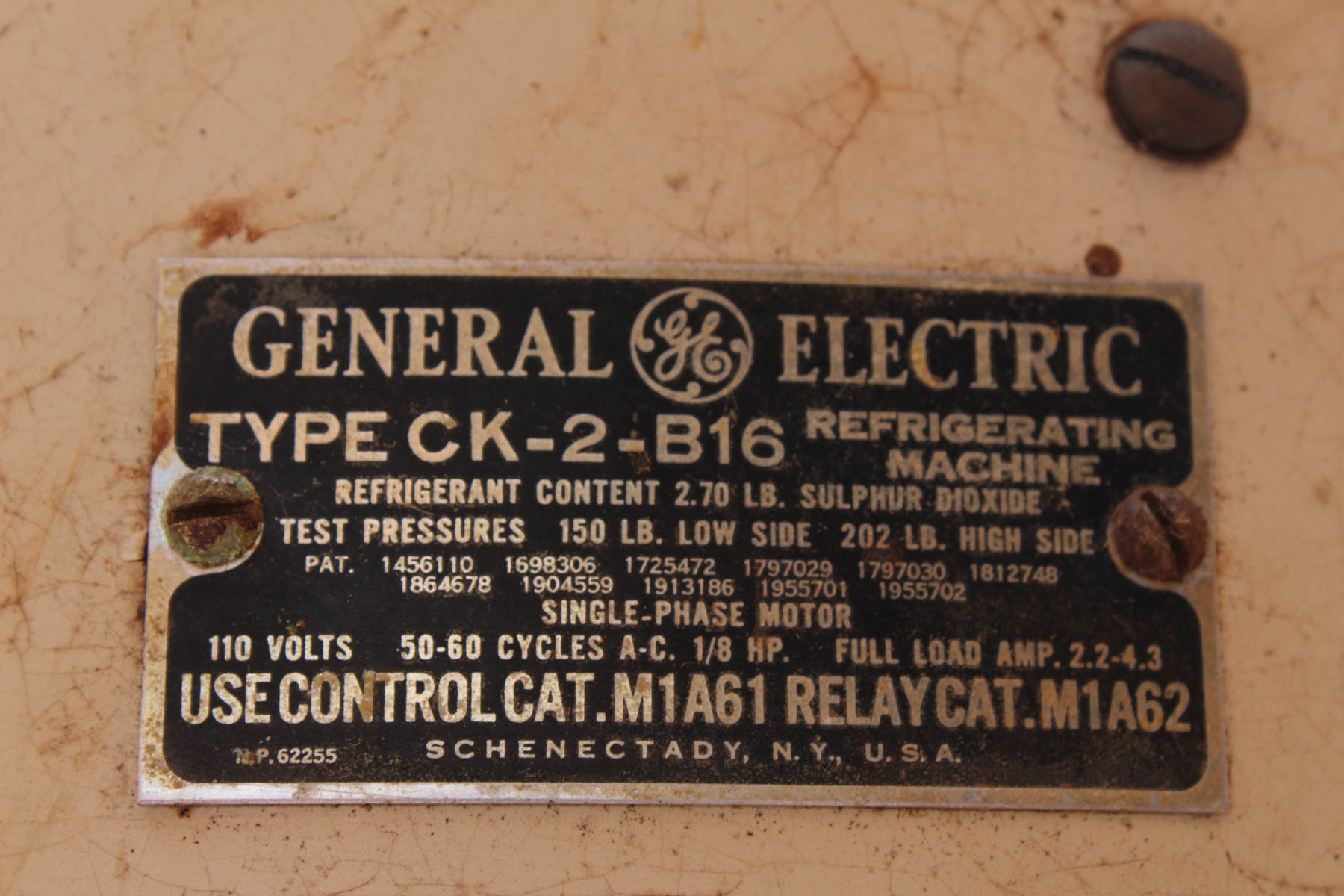 1930s General Electric Monitor Top Refrigerator