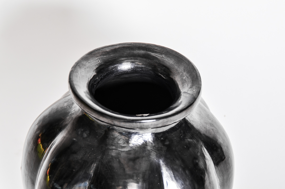 Doña Rosa Signed Black Pottery Vase