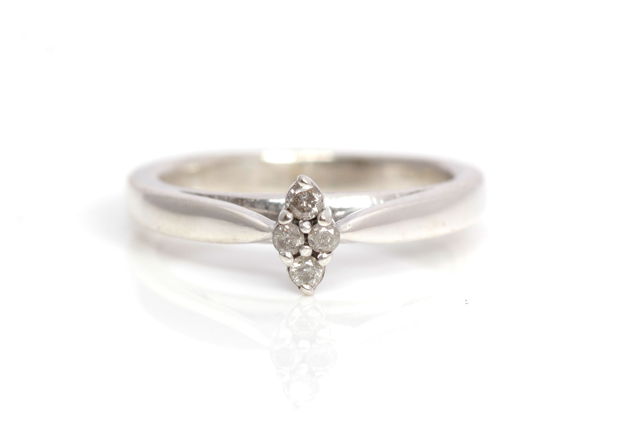 Platinaire Sterling Silver Diamond Ring