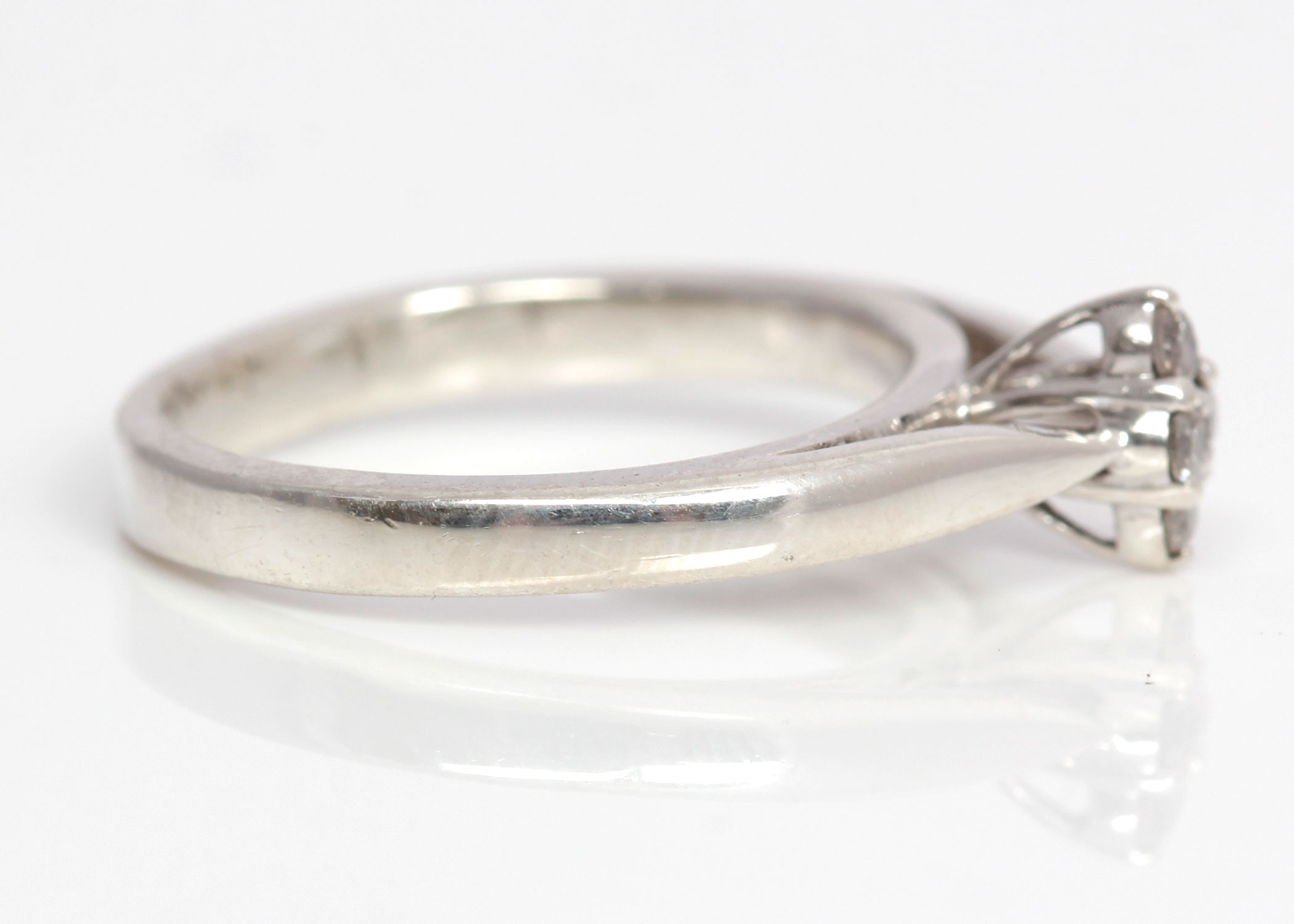 Platinaire Sterling Silver Diamond Ring