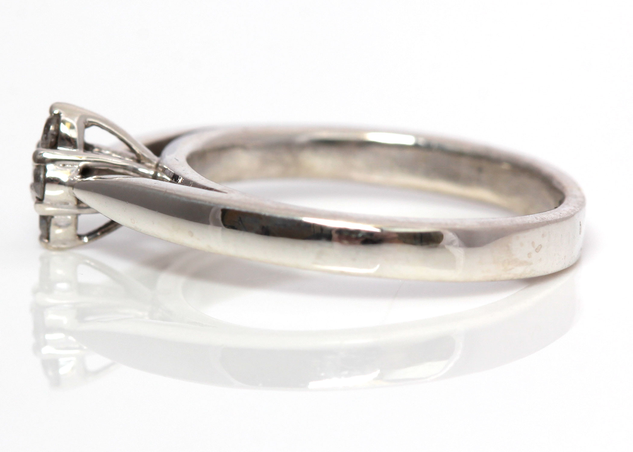 Platinaire Sterling Silver Diamond Ring