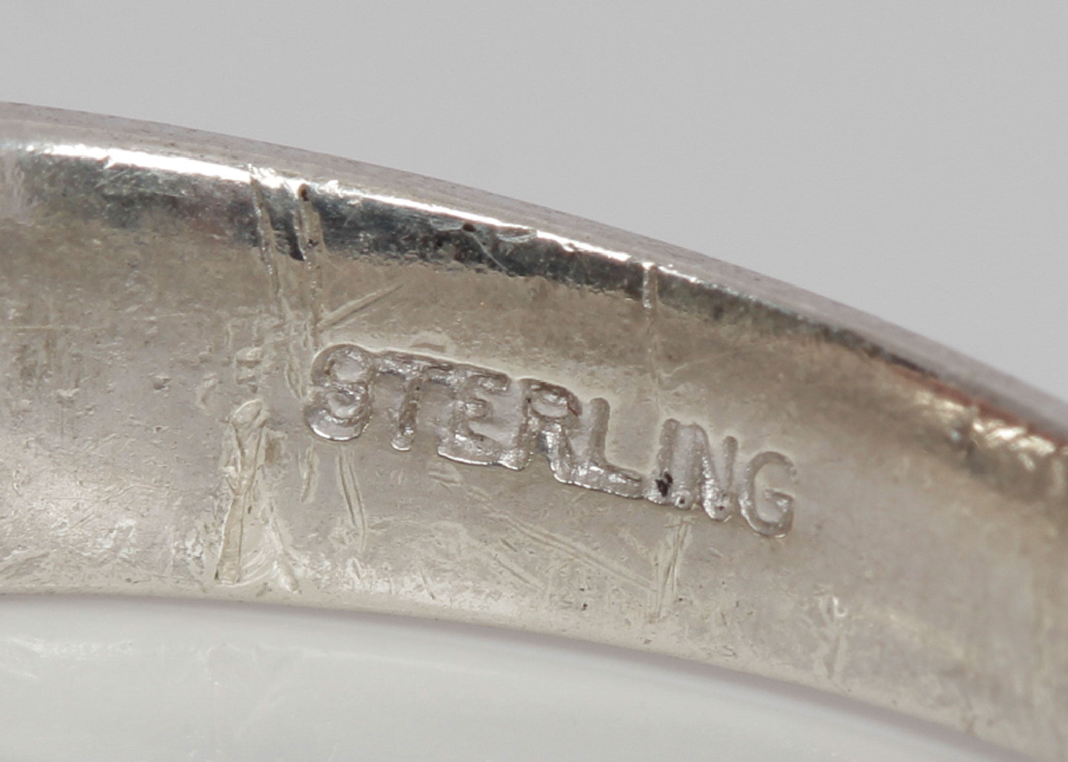 Mens Sterling Silver Diamond Band