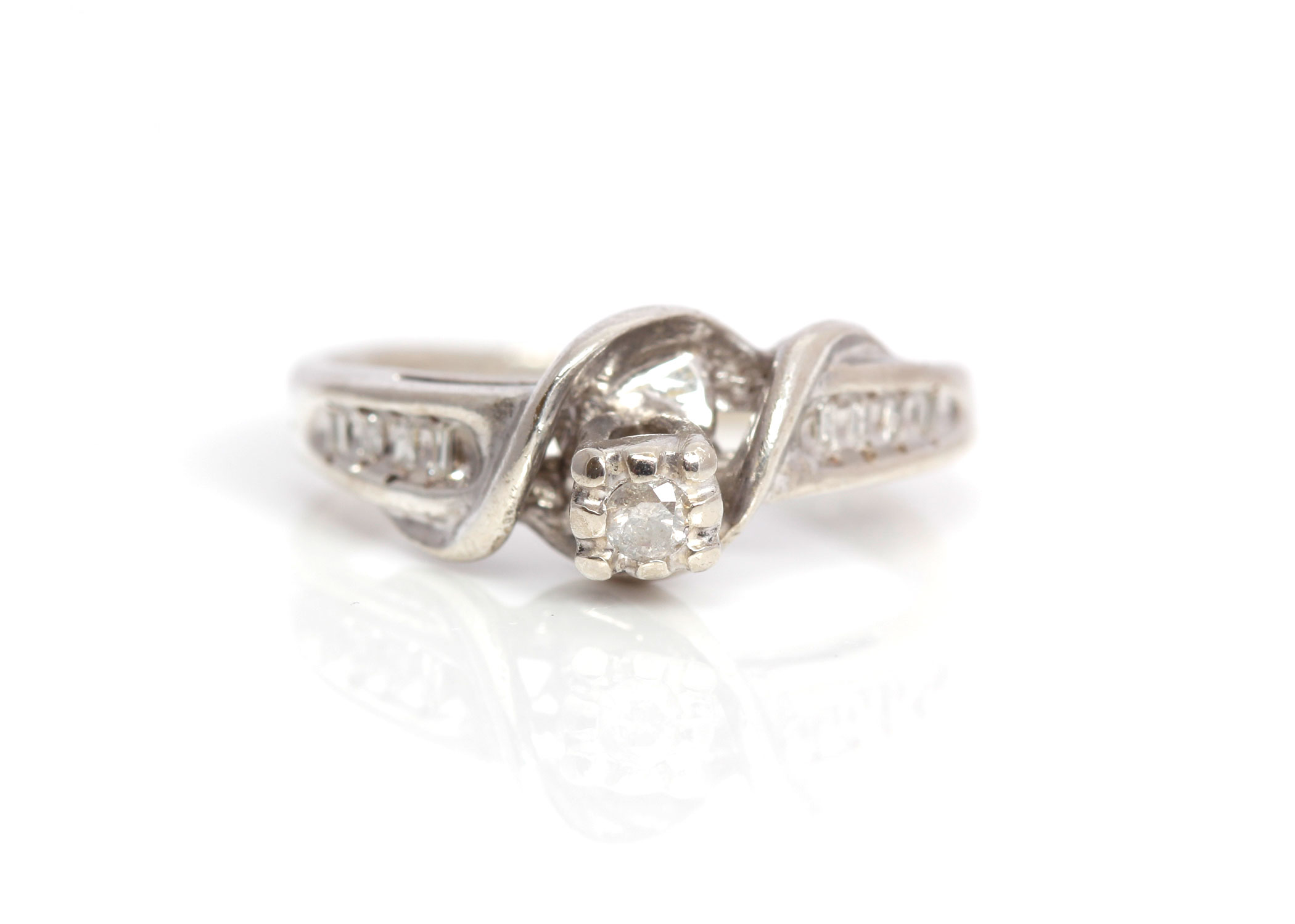 Sterling Silver Diamond Ring