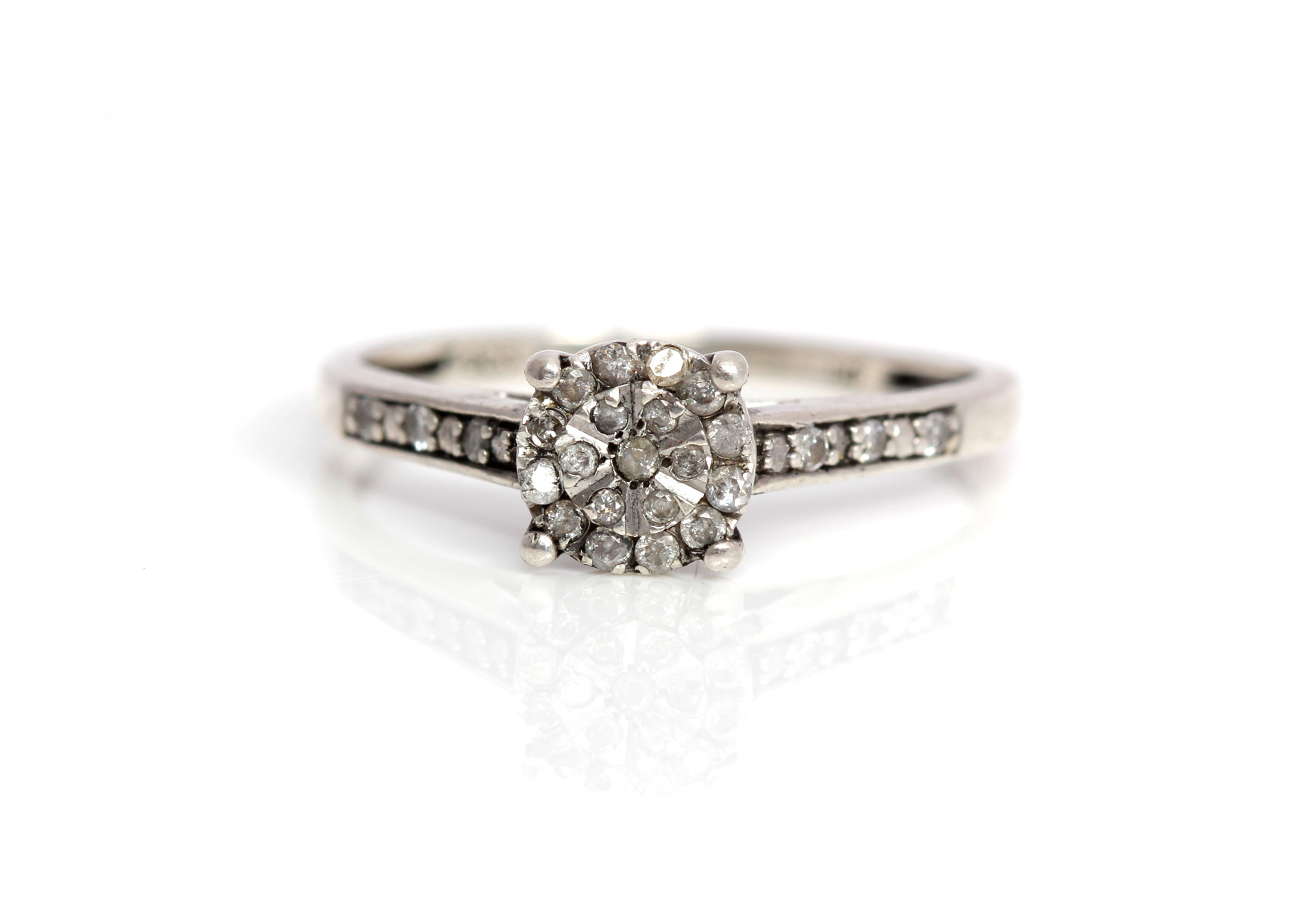 Sterling Silver Diamond Ring