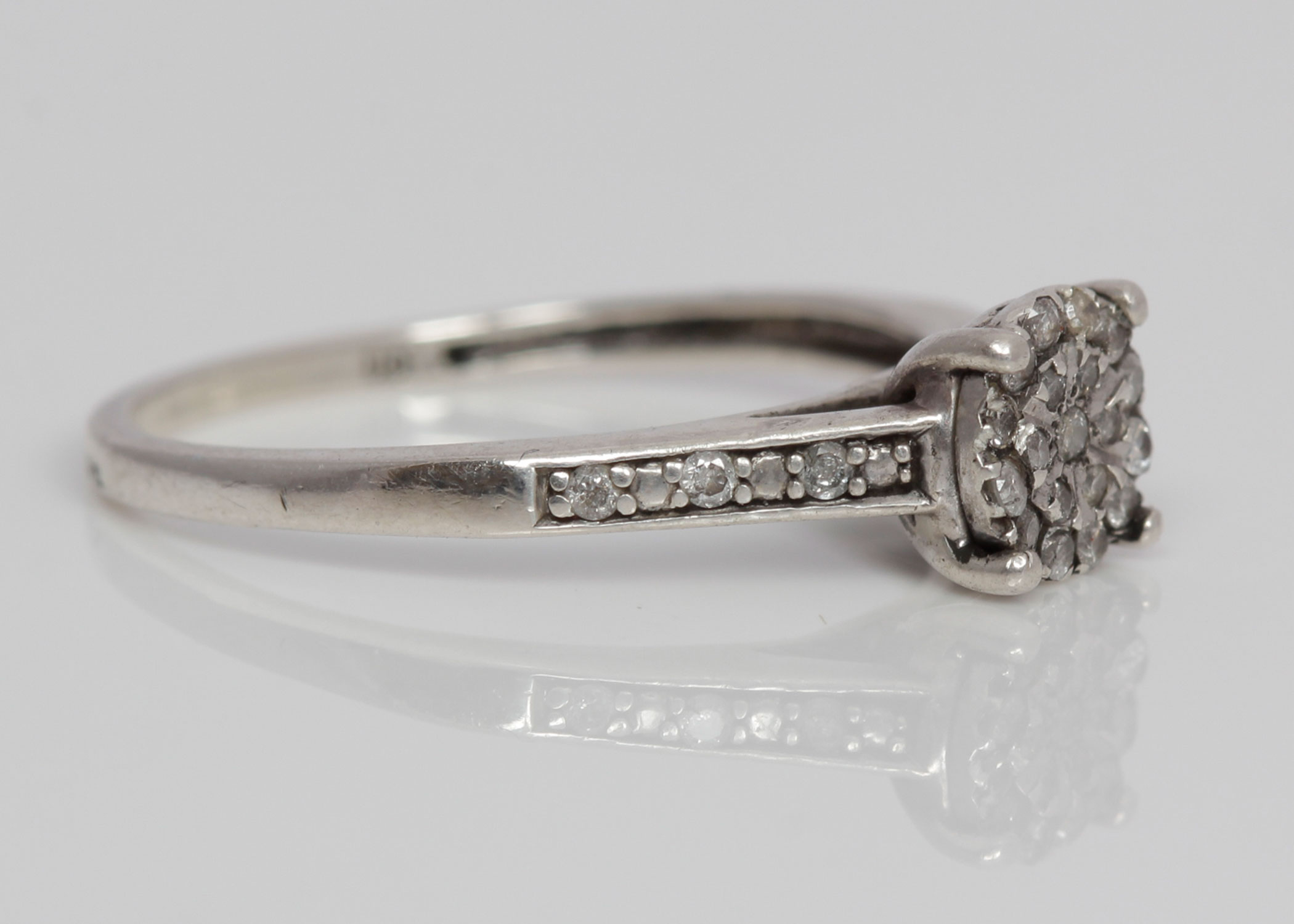 Sterling Silver Diamond Ring