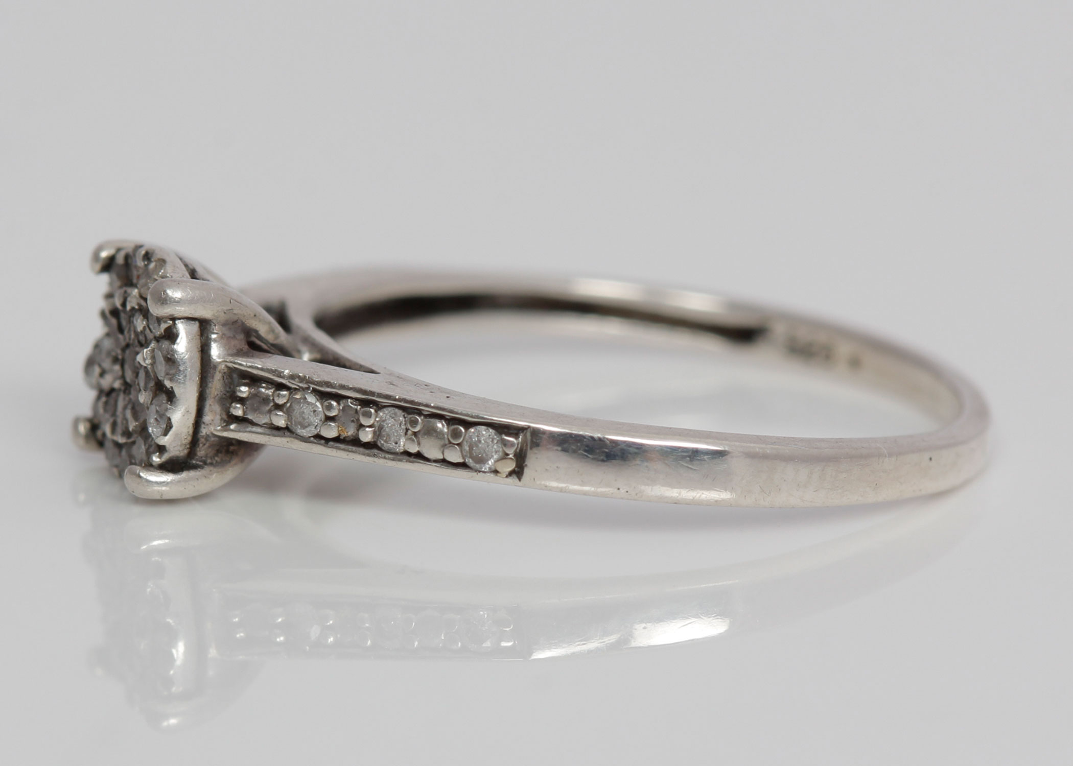 Sterling Silver Diamond Ring