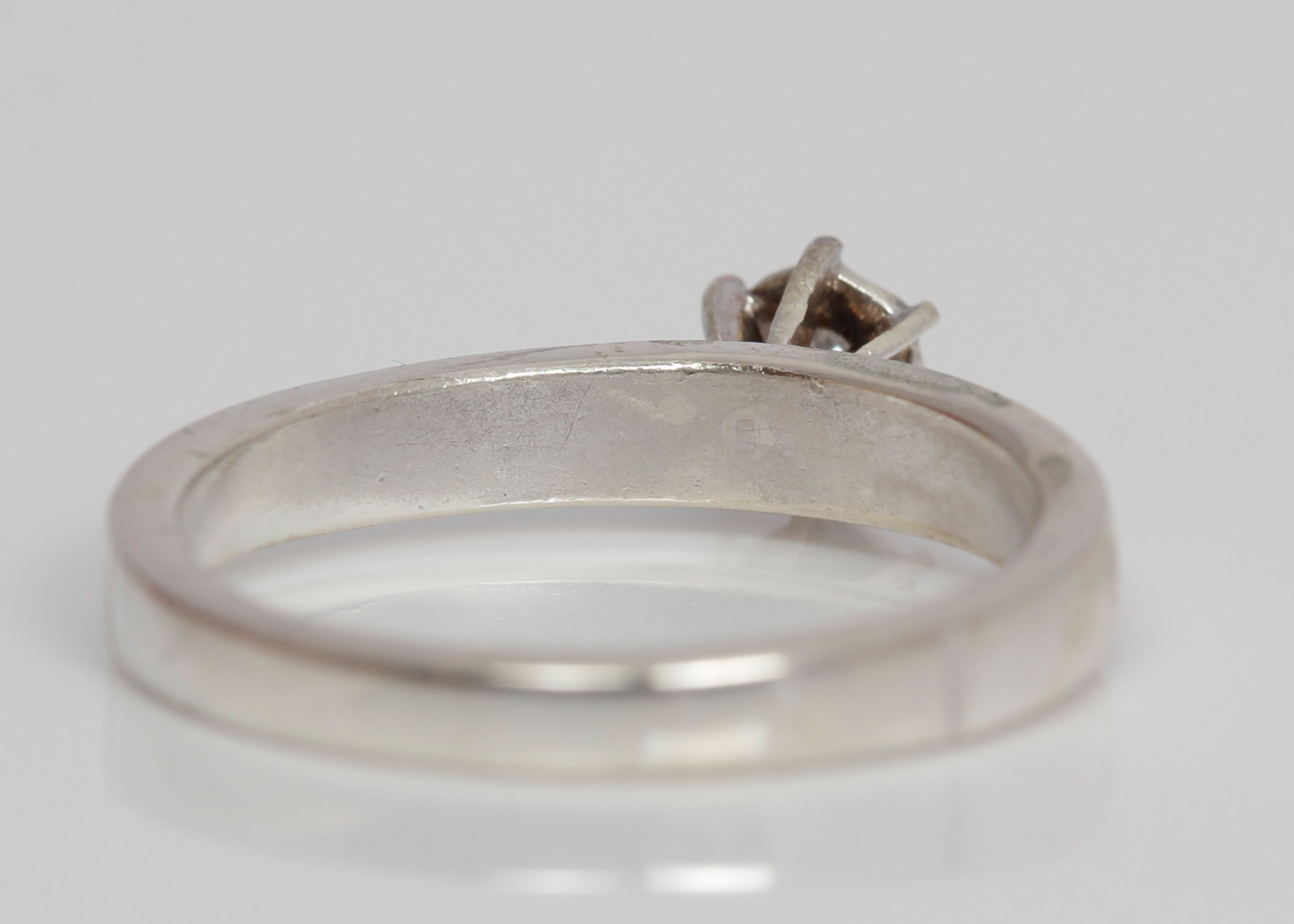 Sterling Silver Diamond Solitaire Ring