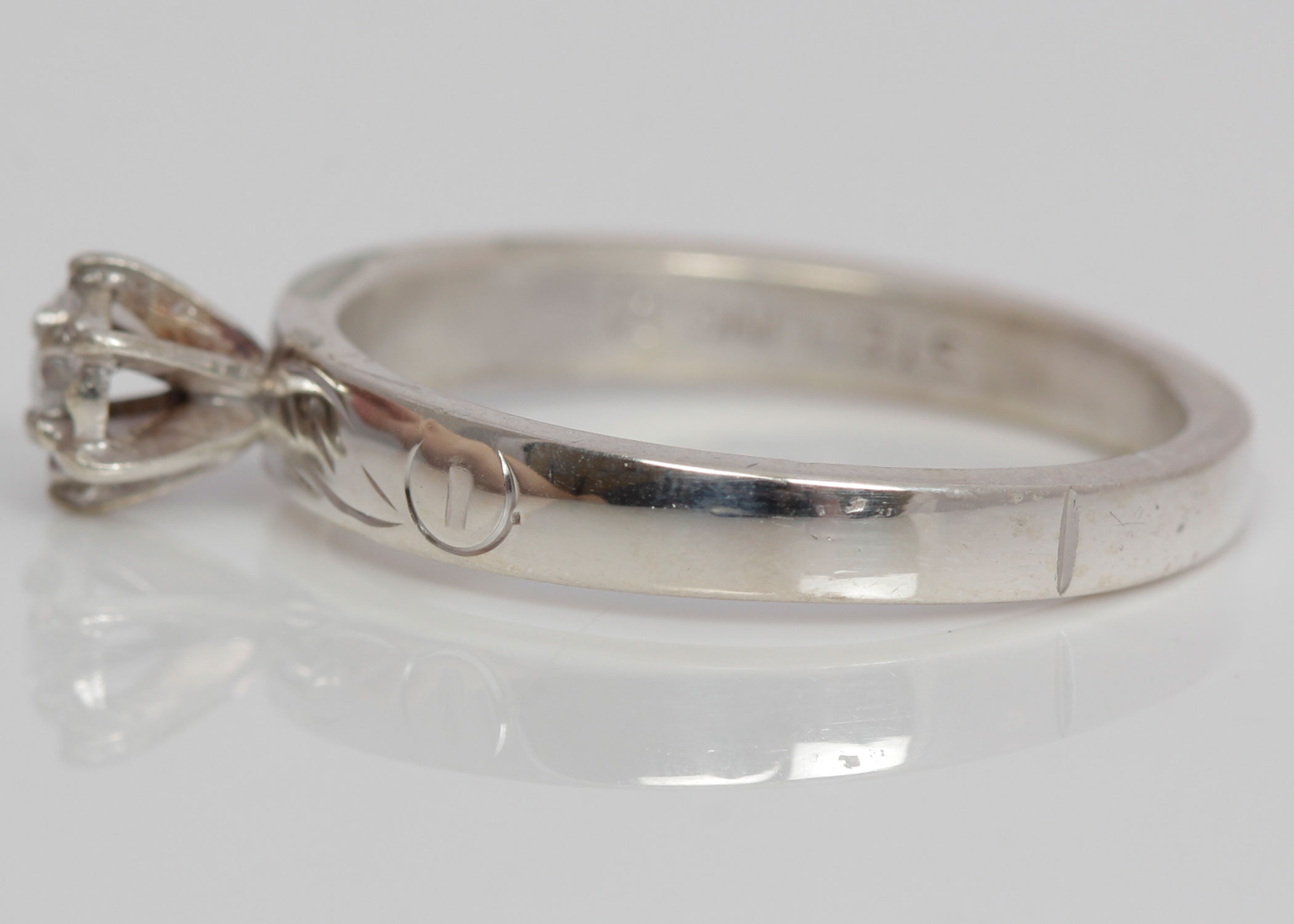 Sterling Silver Diamond Solitaire Ring