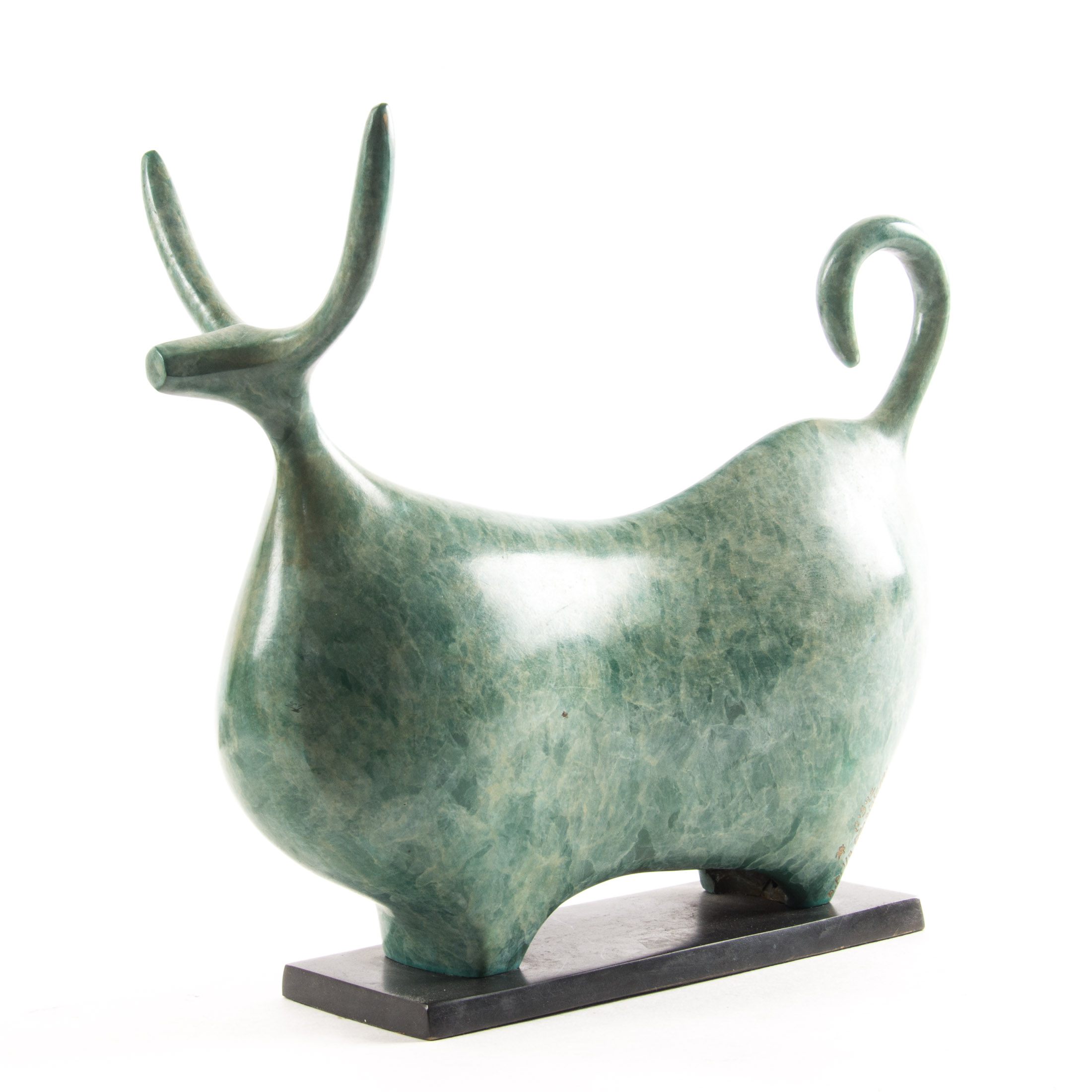 Itzik Benshalom Bronze Bull Sculpture #98