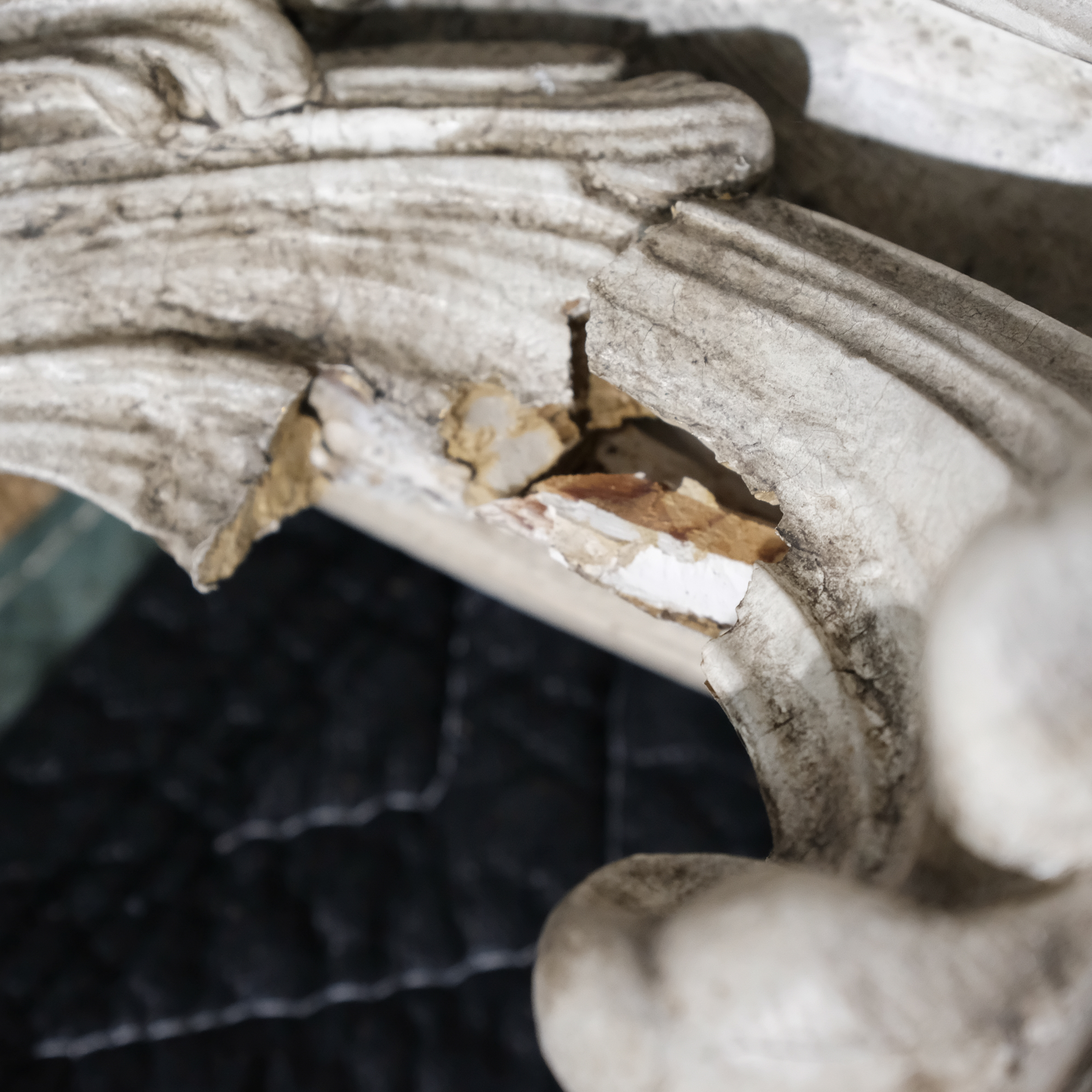 Ornate Carved Oval Mirror
