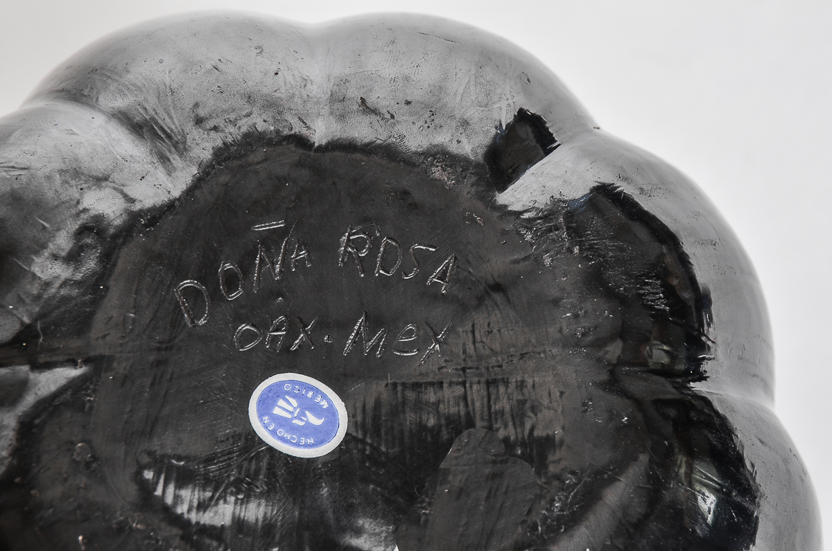 Doña Rosa Signed Black Pottery Vase