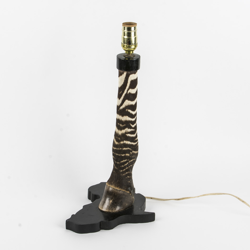 Taxidermy Zebra Leg Lamp