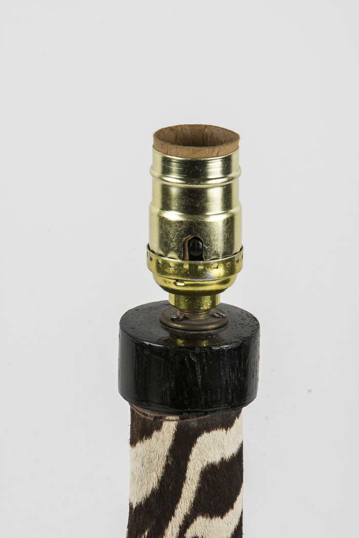 Taxidermy Zebra Leg Lamp