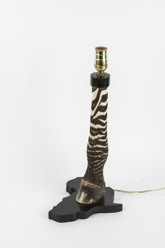 Taxidermy Zebra Leg Lamp
