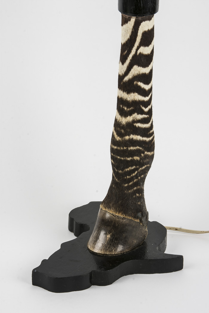 Taxidermy Zebra Leg Lamp
