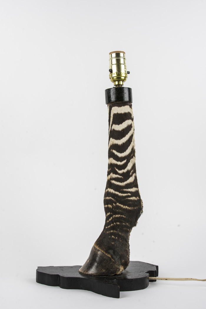 Taxidermy Zebra Leg Lamp