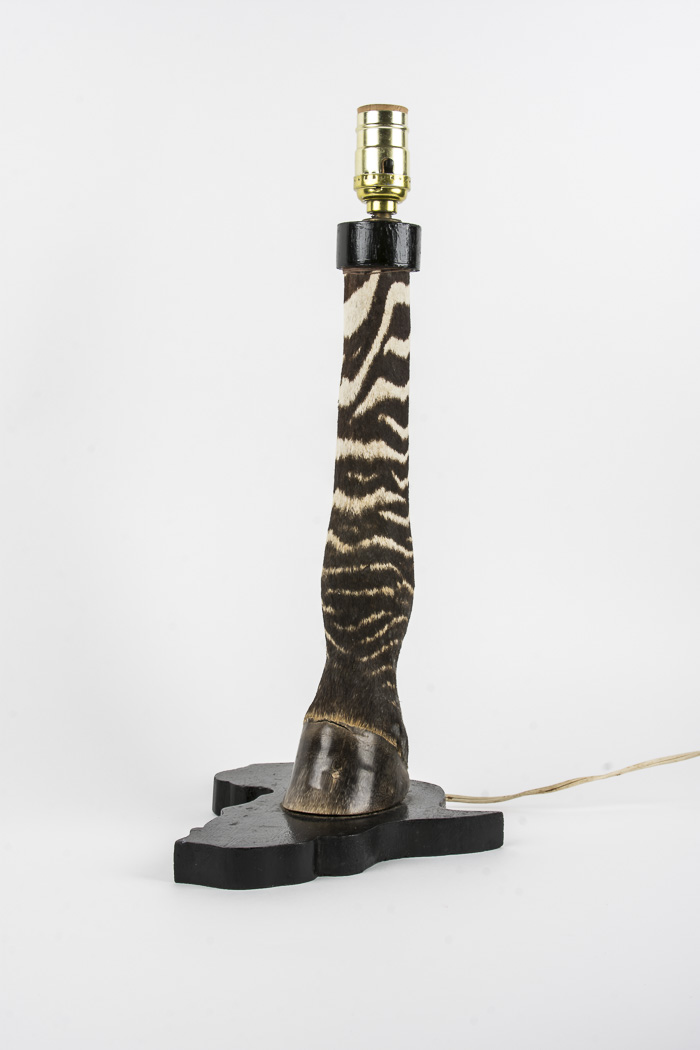Taxidermy Zebra Leg Lamp